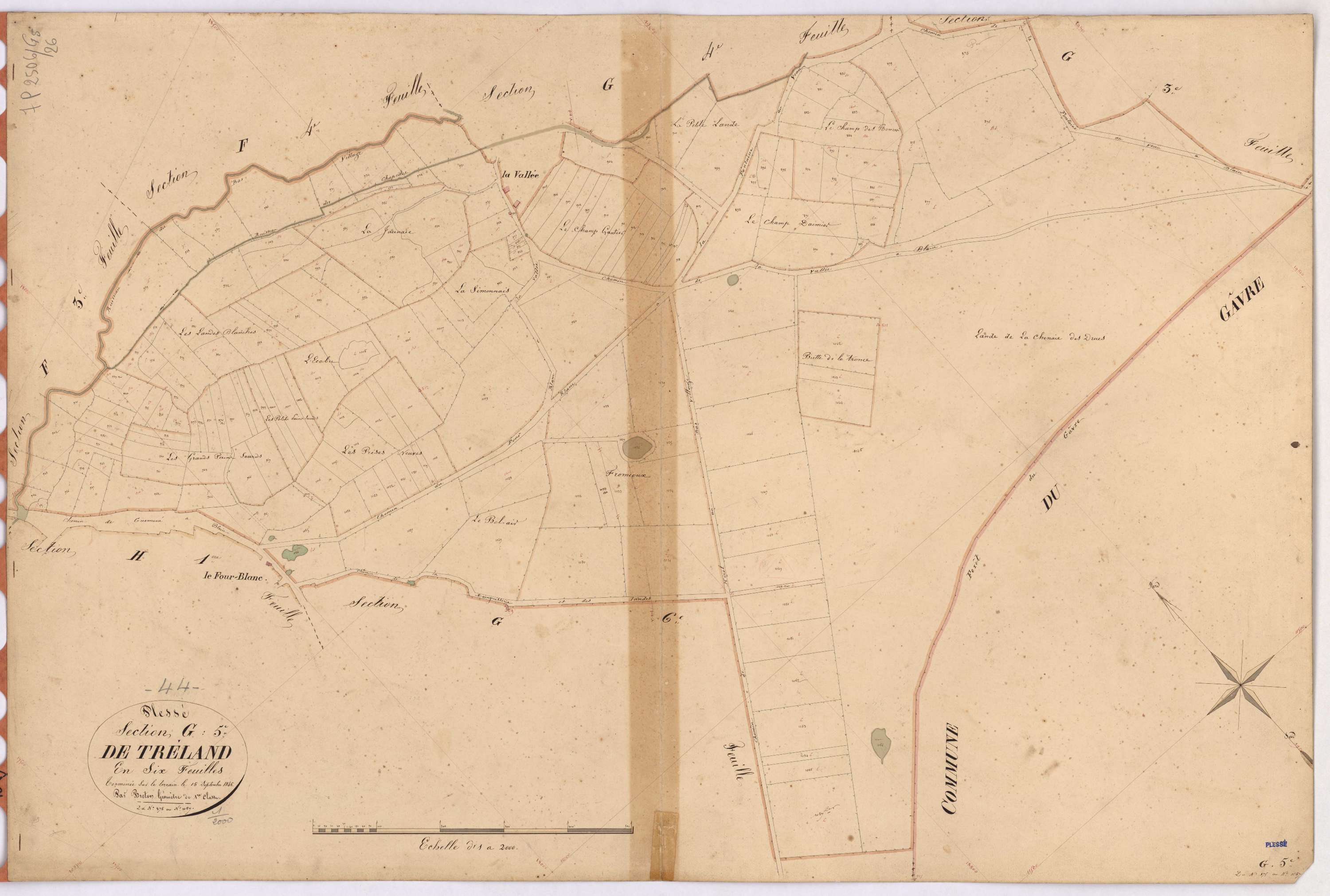 Plessé - Section G5 Tréland (section de) ; 875-1057