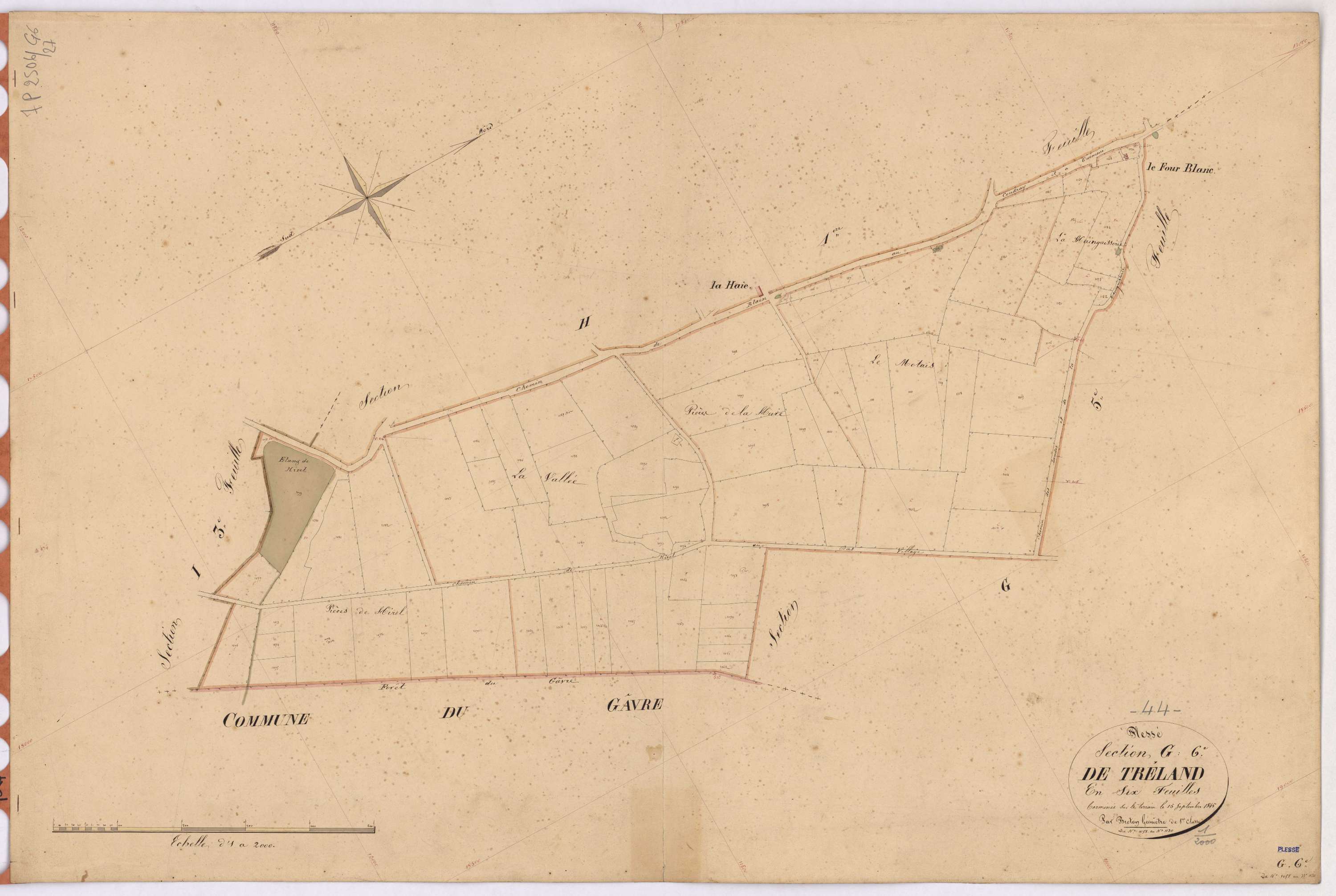 Plessé - Section G6 Tréland (section de) ; 1058-1130
