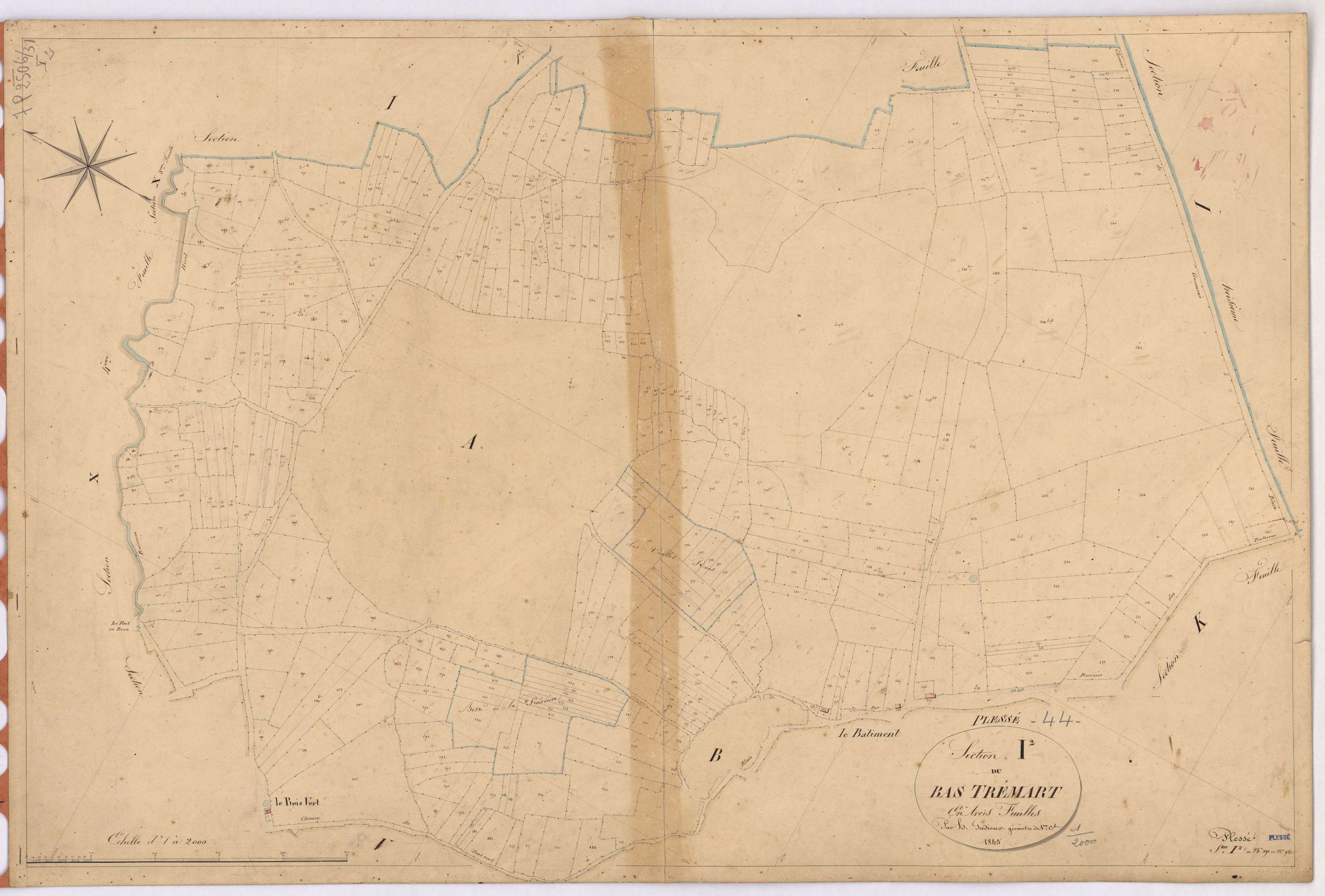 Plessé - Section I2 Bas-Trémart (section du) ; 391-960