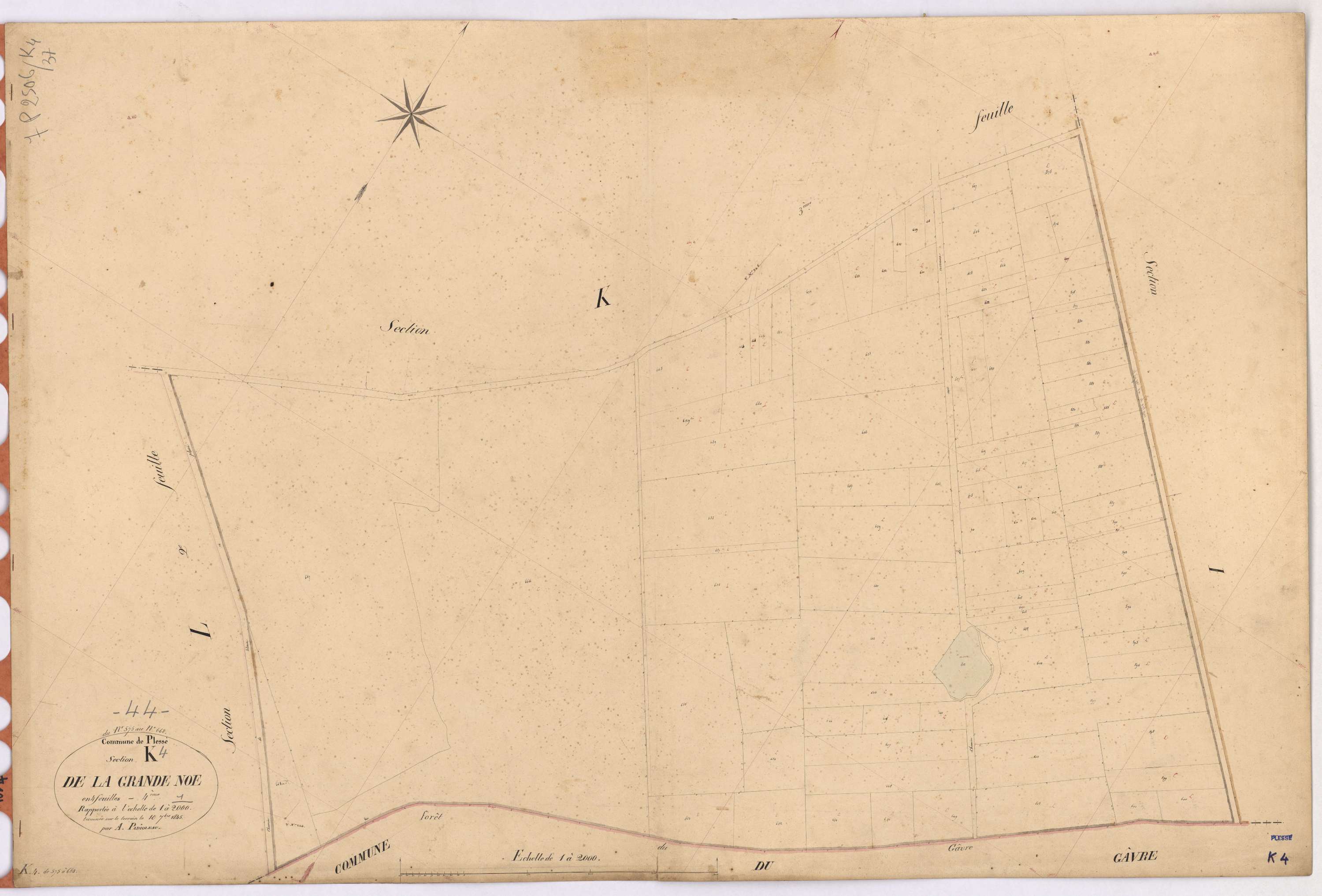 Plessé - Section K4 Grande-Noë (section de La) ; 575-668