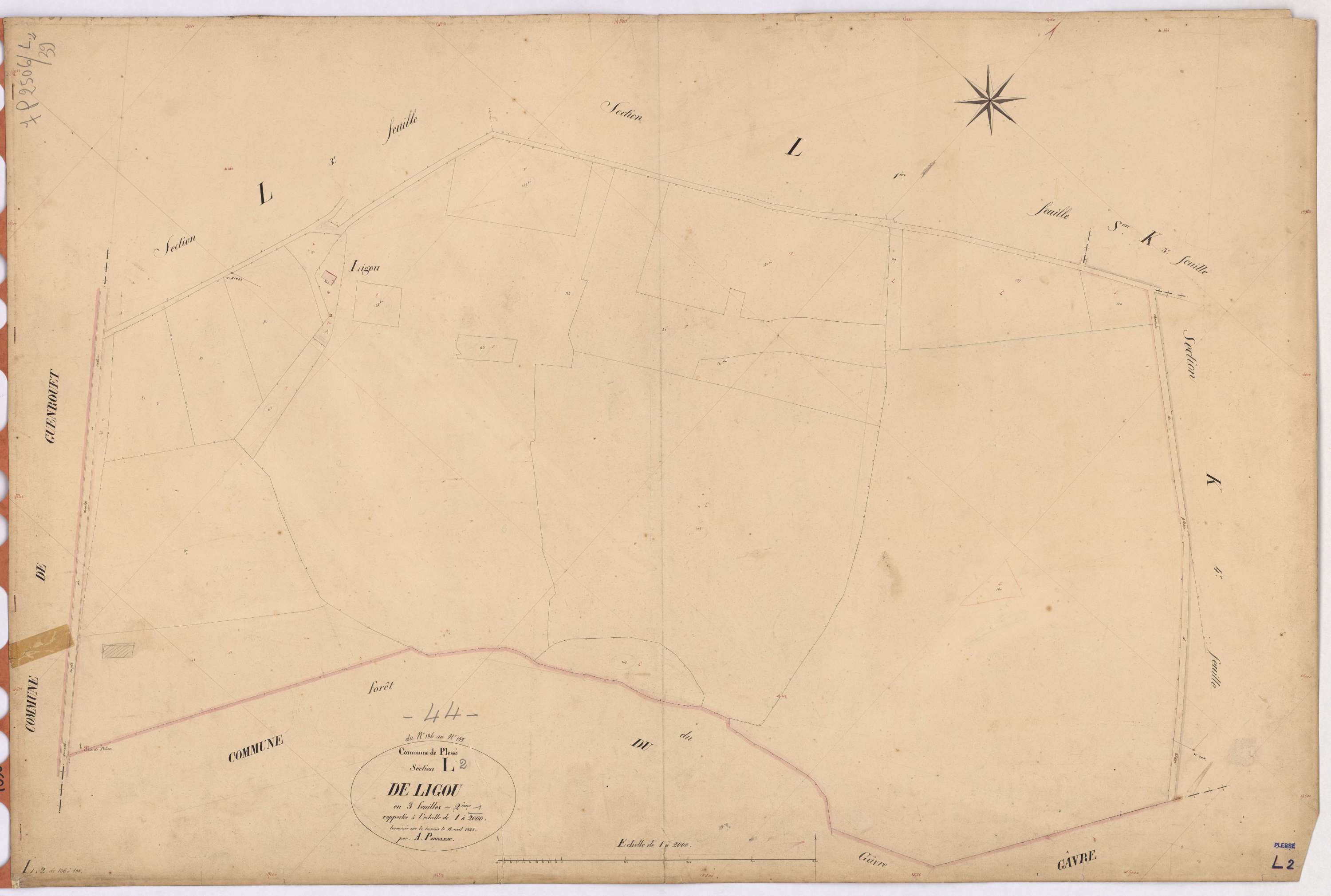 Plessé - Section L2 Ligou (section de) ; 136-155
