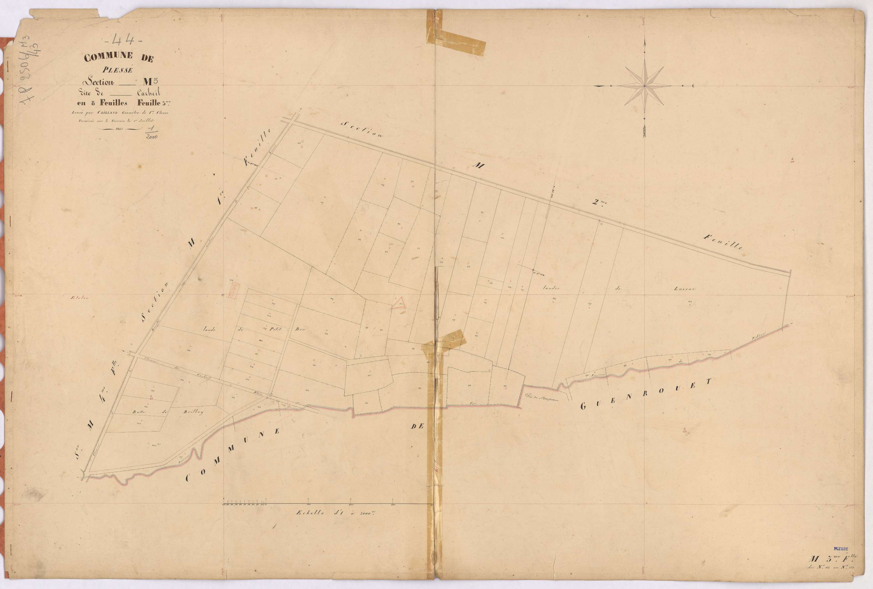 Plessé - Section M3 Carheil (section de) ; 164-223