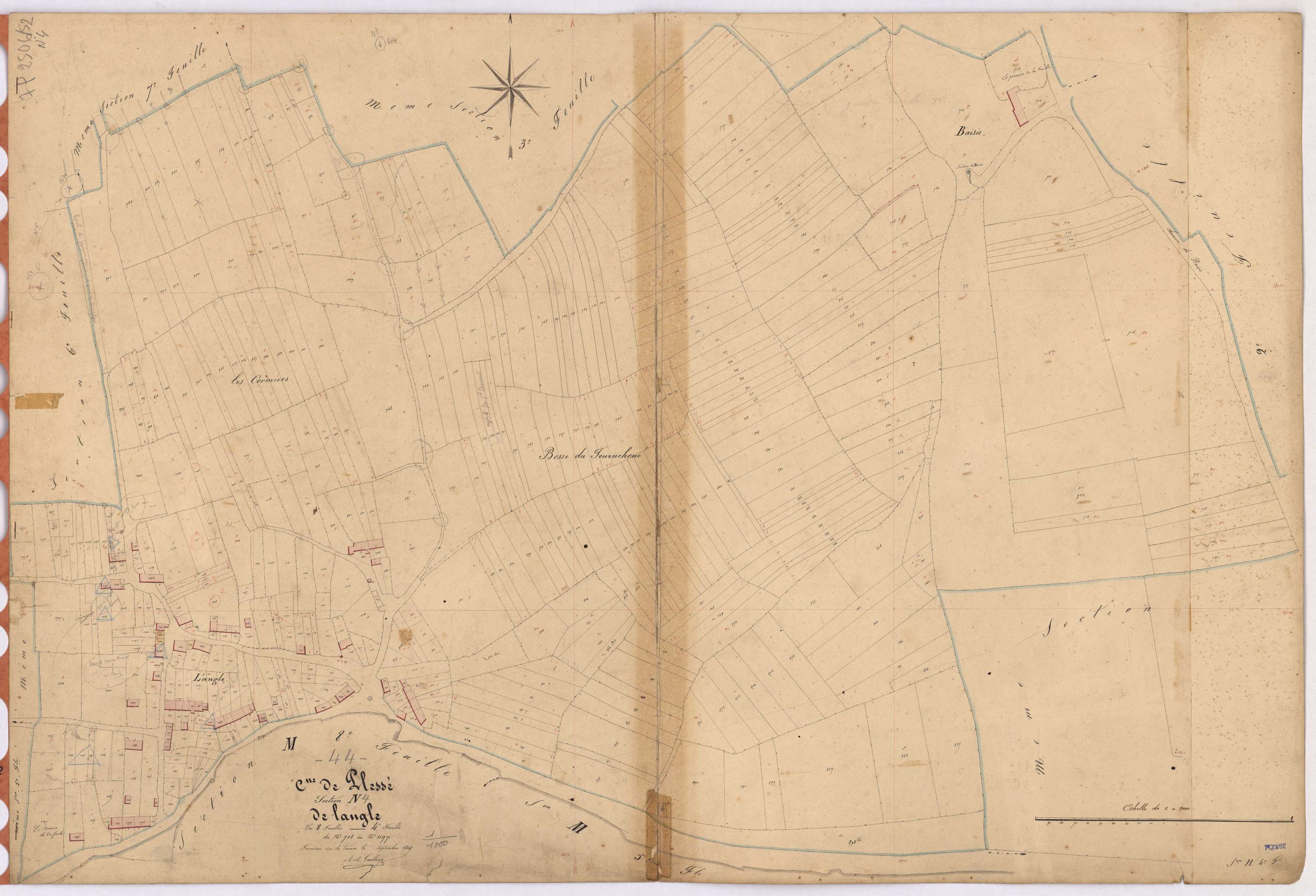 Plessé - Section N4 Angle (section de l') ; 708-1197