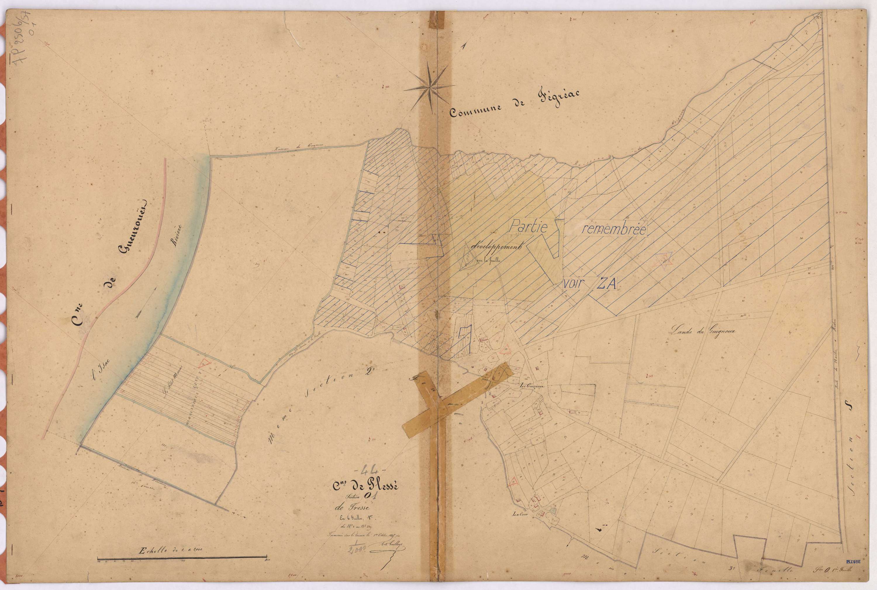 Plessé - Section O1 Tressé (section de) ; 1-339