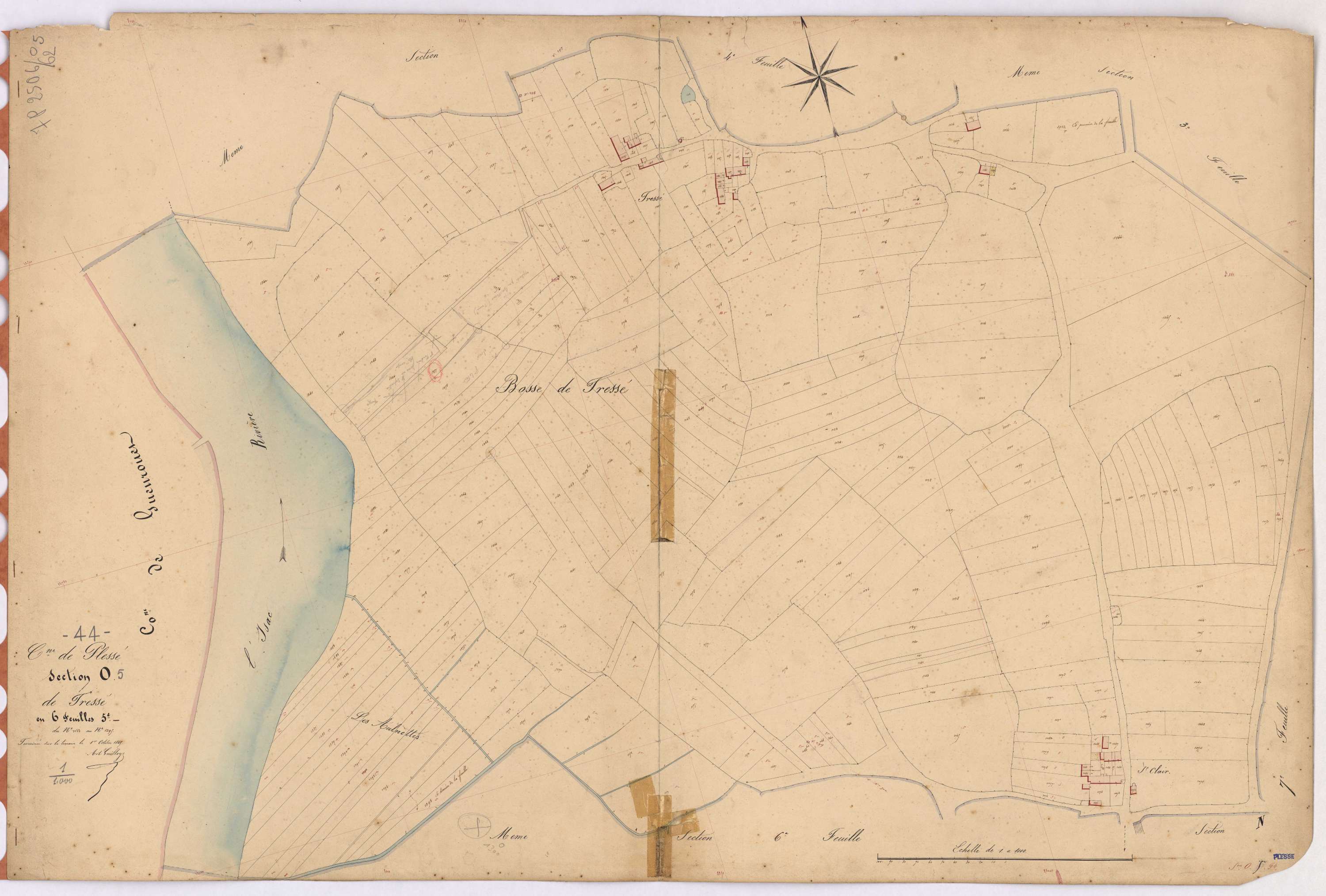Plessé - Section O5 Tressé (section de) ; 1033-1295