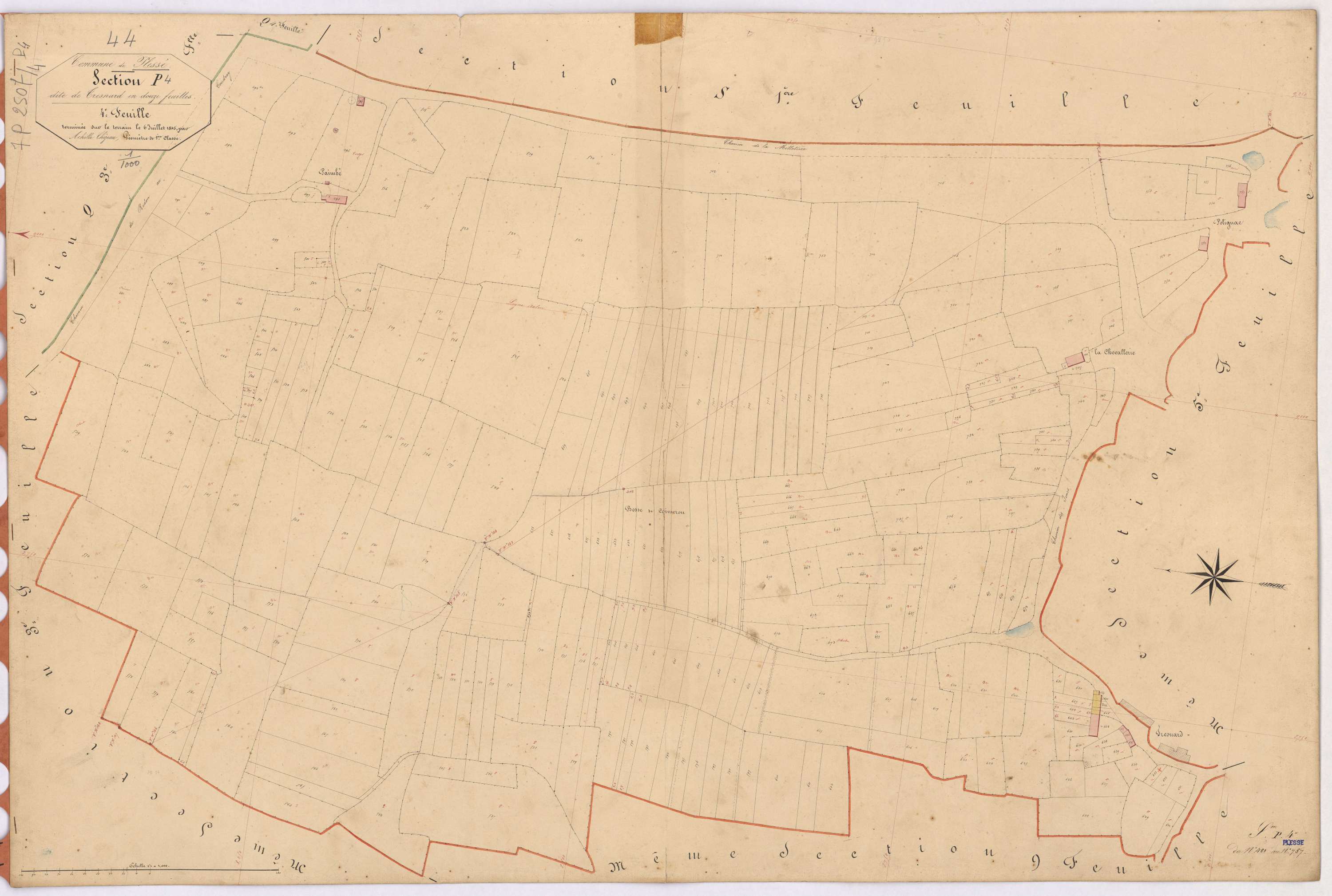 Plessé - Section P4 Tresnard (section de) ; 481-757
