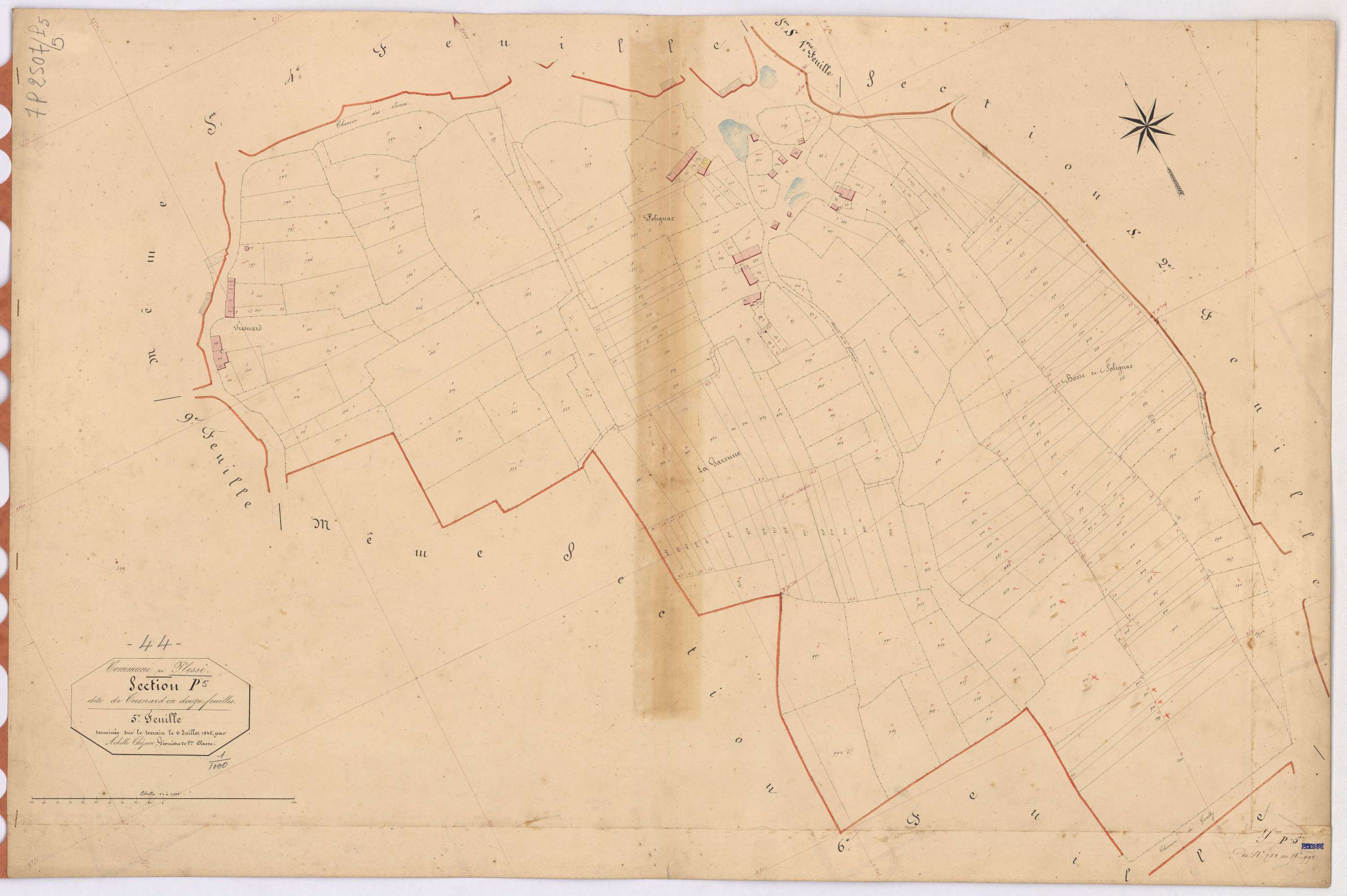 Plessé - Section P5 Tresnard (section de) ; 758-992