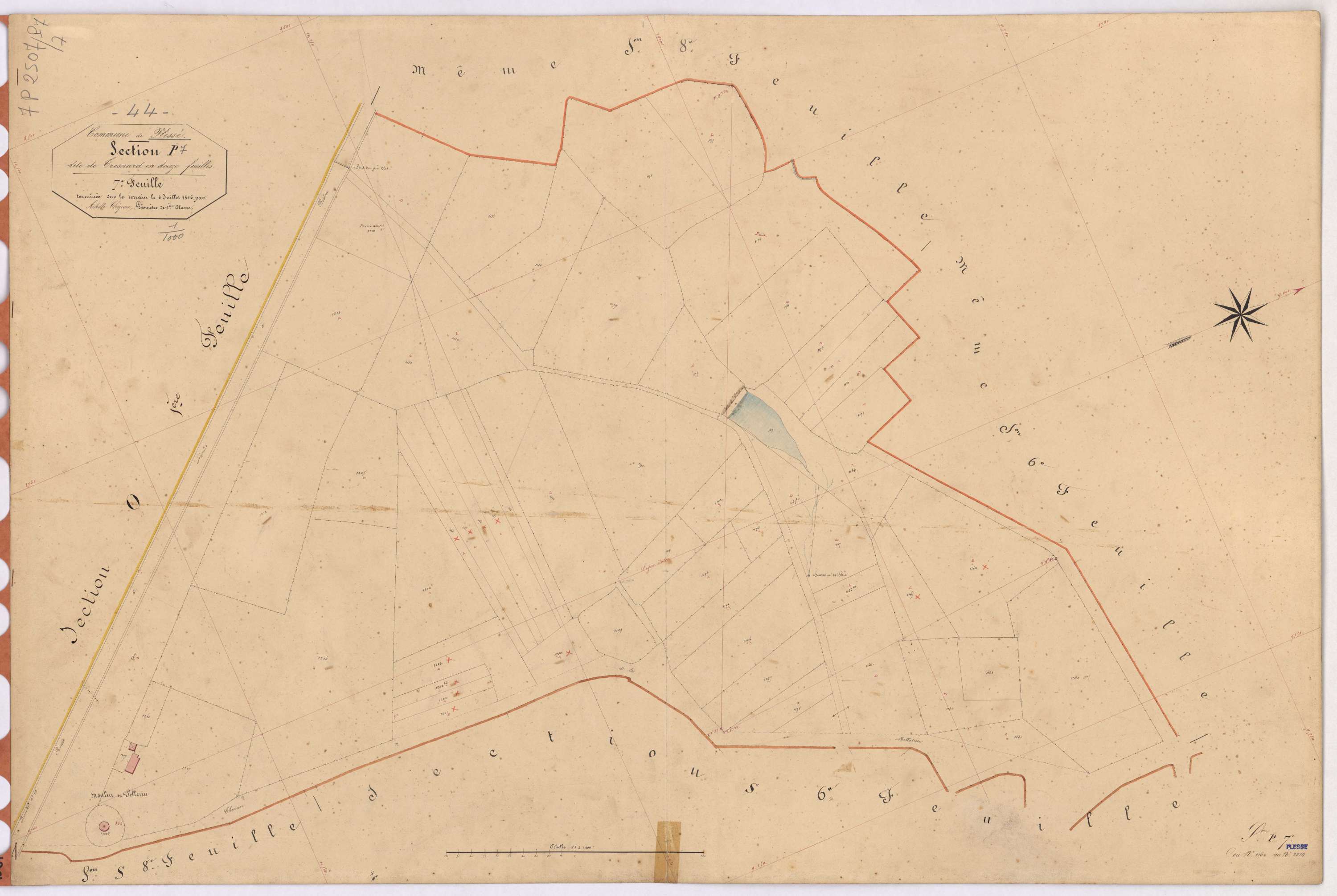 Plessé - Section P7 Tresnard (section de) ; 1160-1214