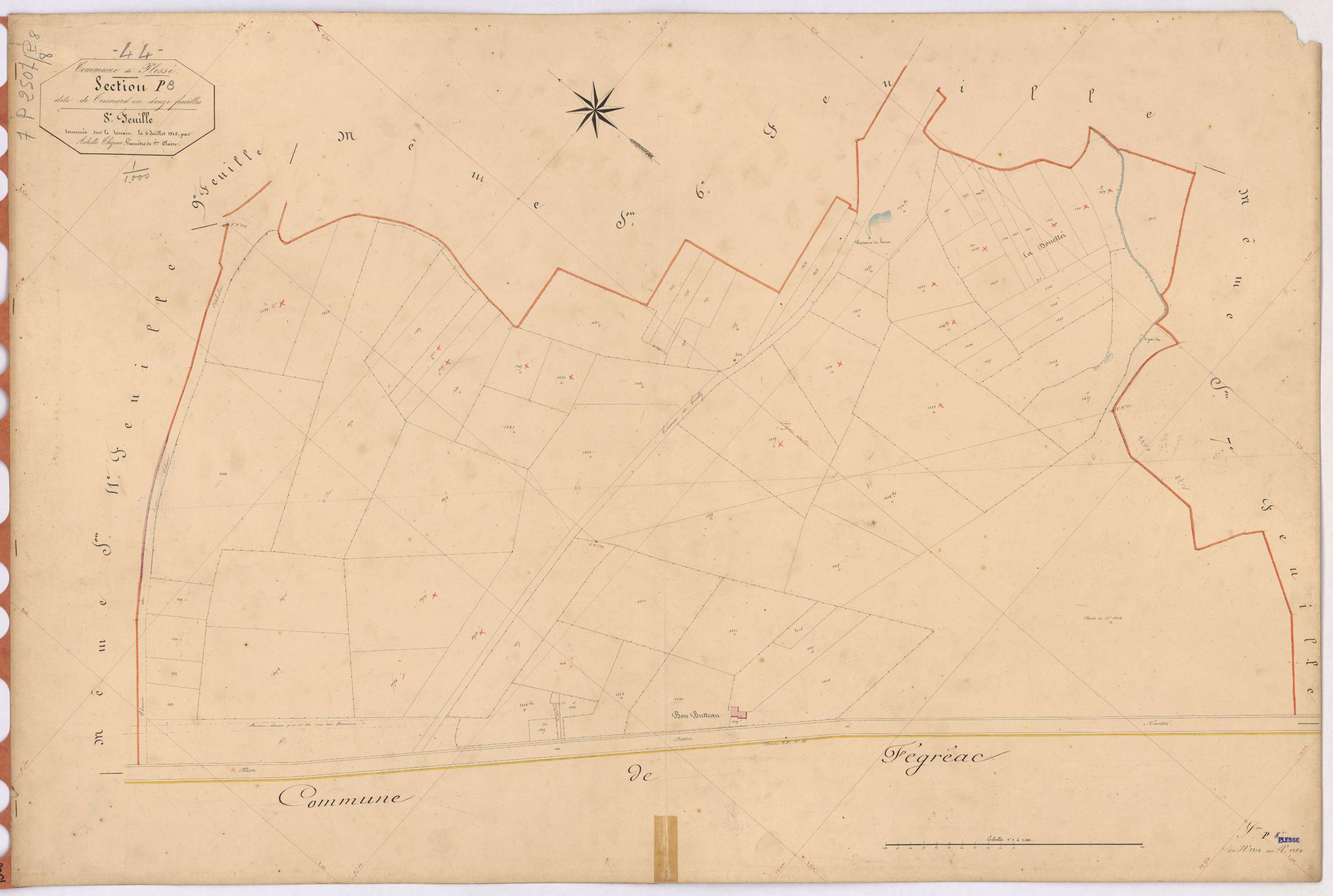 Plessé - Section P8 Tresnard (section de) ; 1215-1284