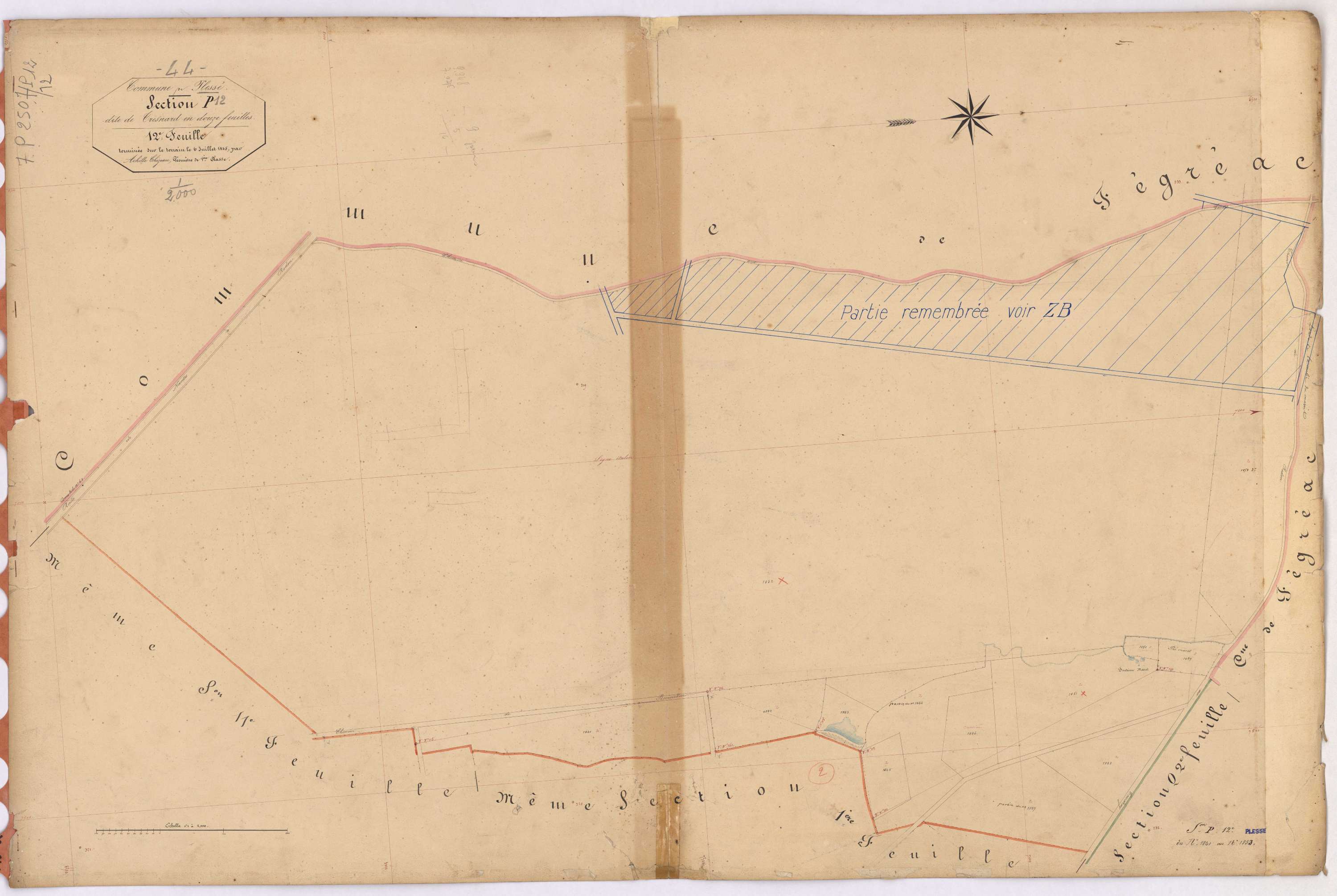 Plessé - Section P12 Tresnard (section de) ; 1841-1853