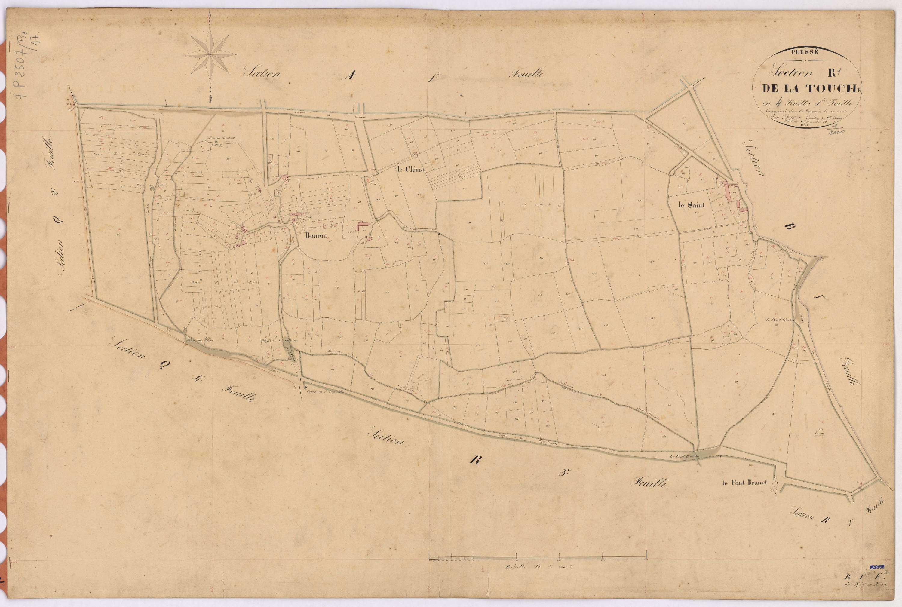Plessé - Section R1 Touche (section de La) ; 1-321