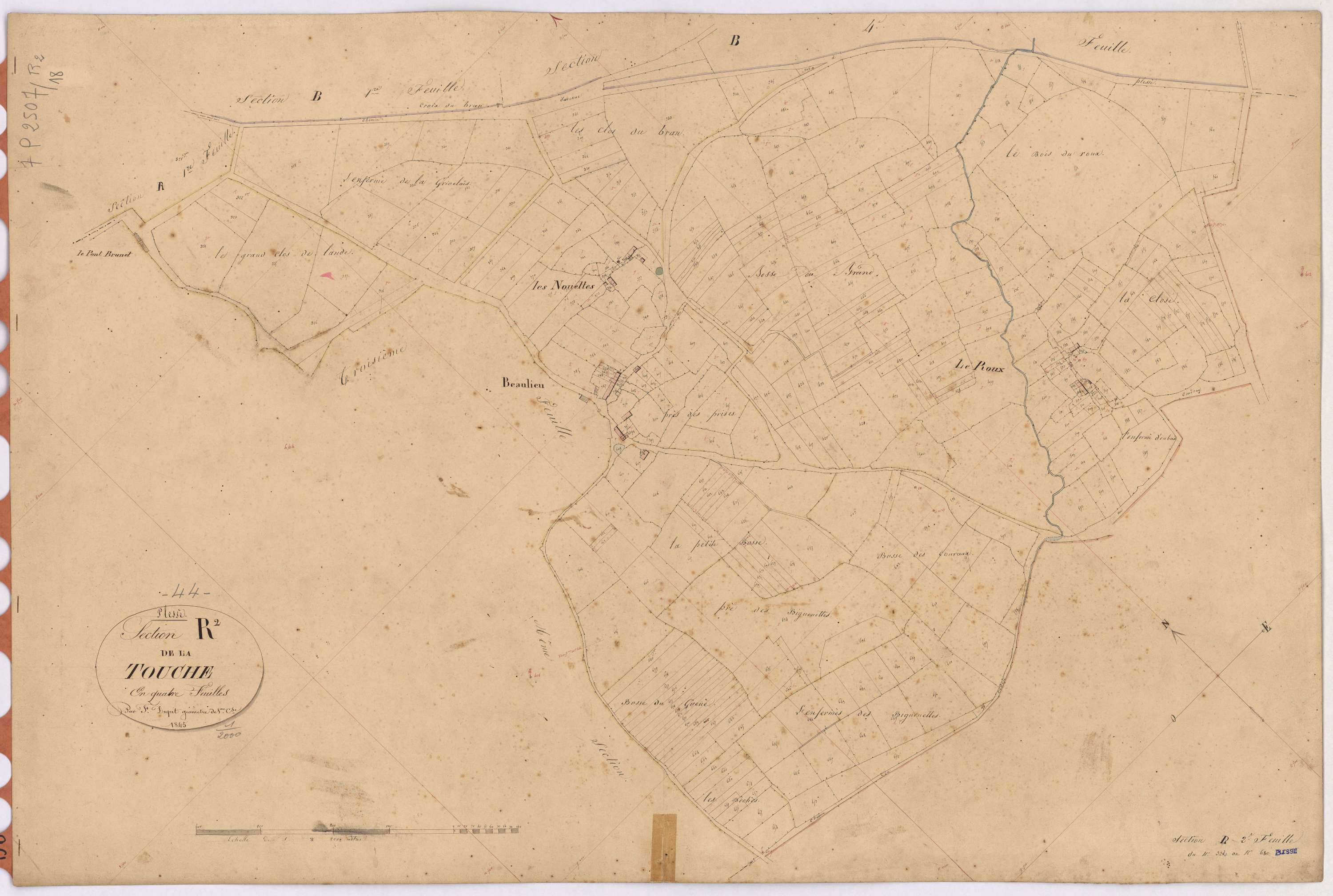 Plessé - Section R2 Touche (section de La) ; 322-680