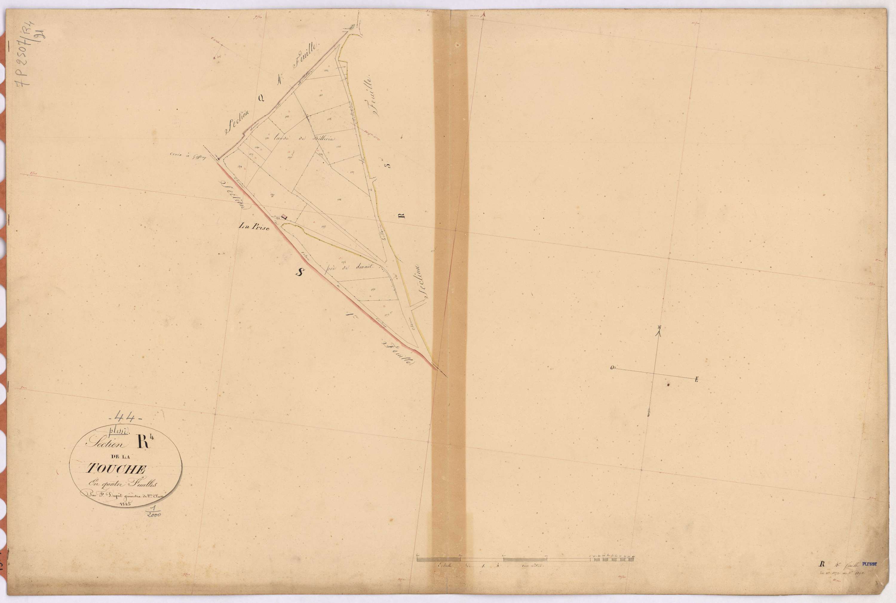 Plessé - Section R3 (développement) Touche (section de La) ; 681-1371 ; développement des villages de Billerin et de La Touche