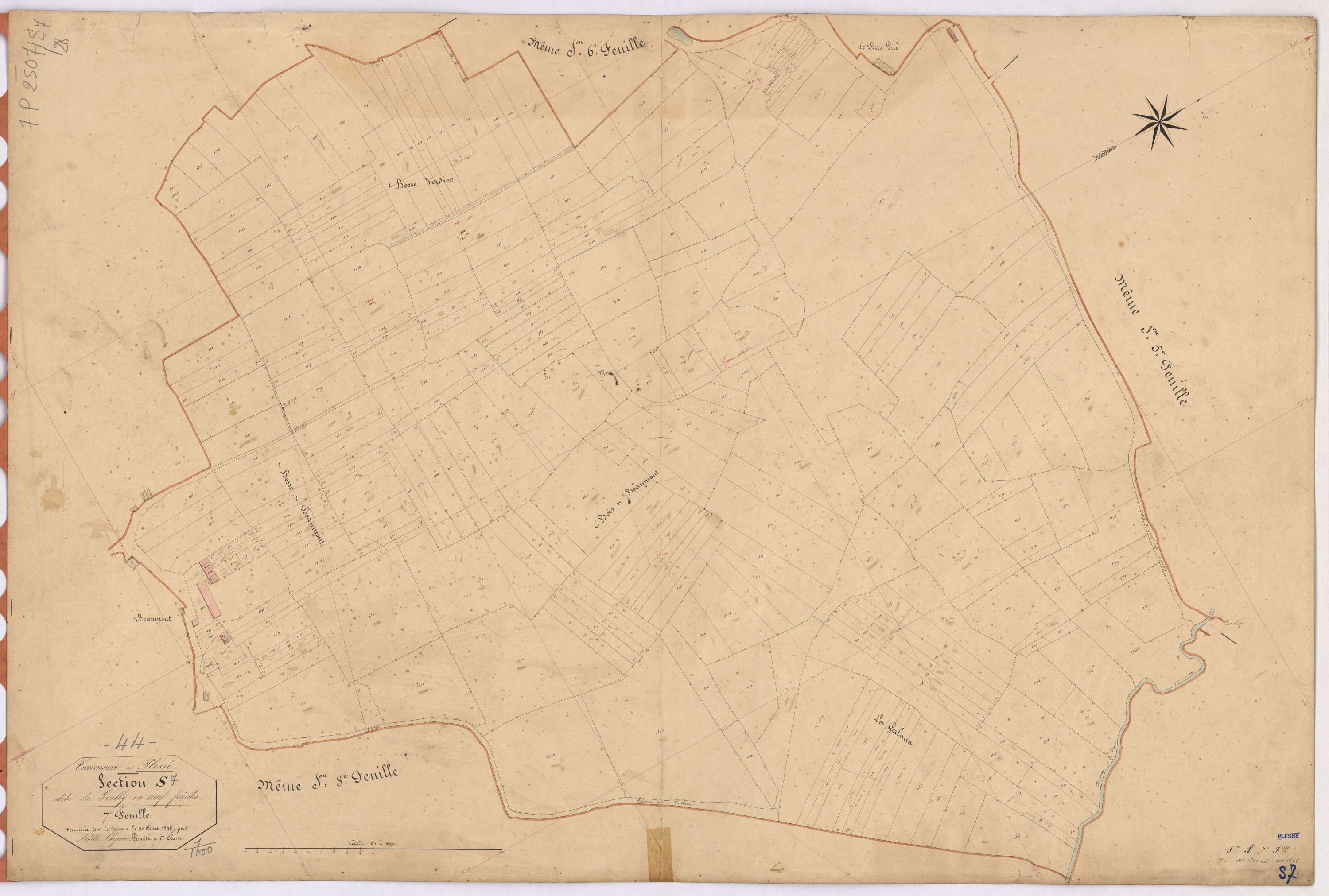 Plessé - Section S7 Guelly (section de) ; 1541-1828