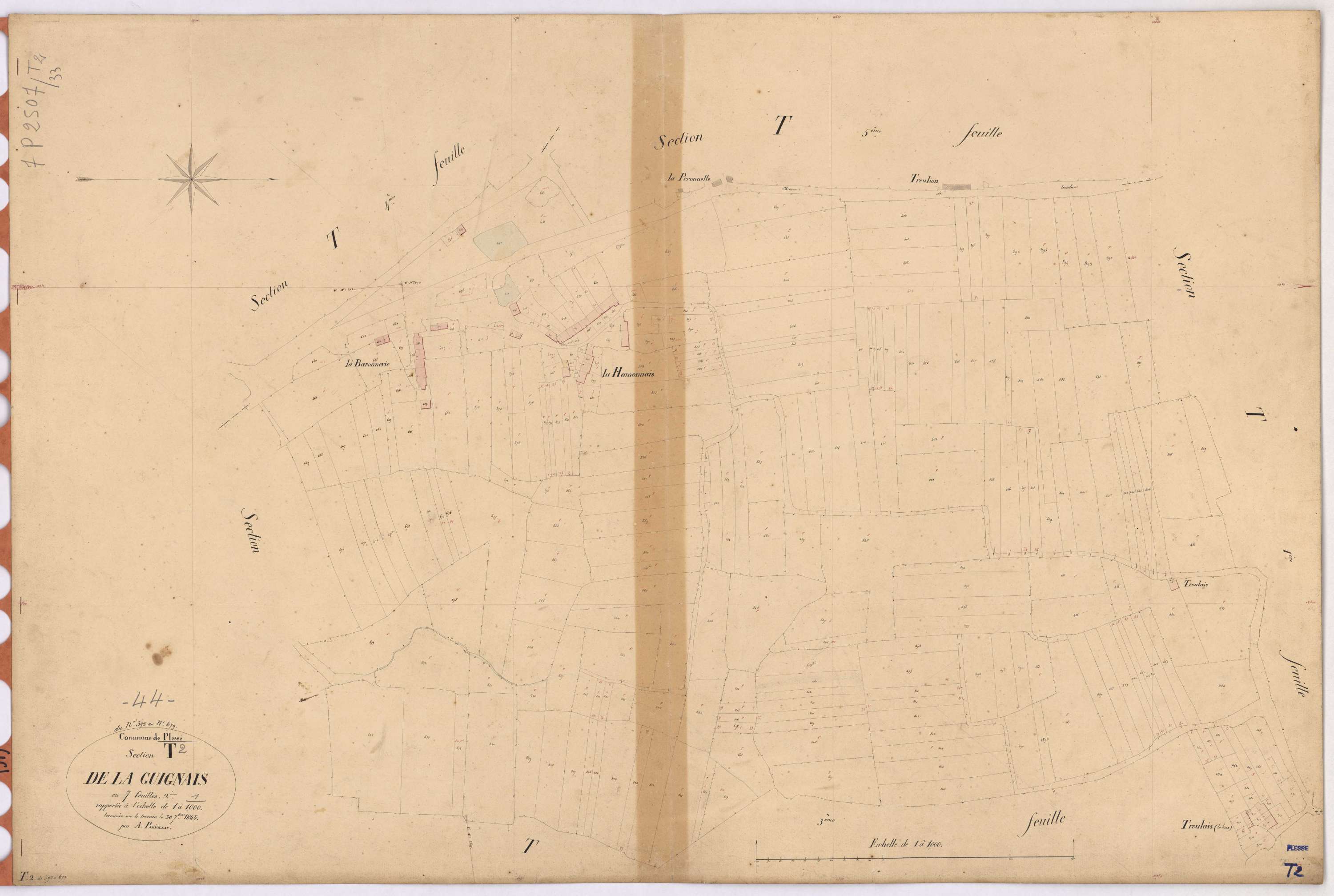 Plessé - Section T2 Guignais (section de La) ; 391-679