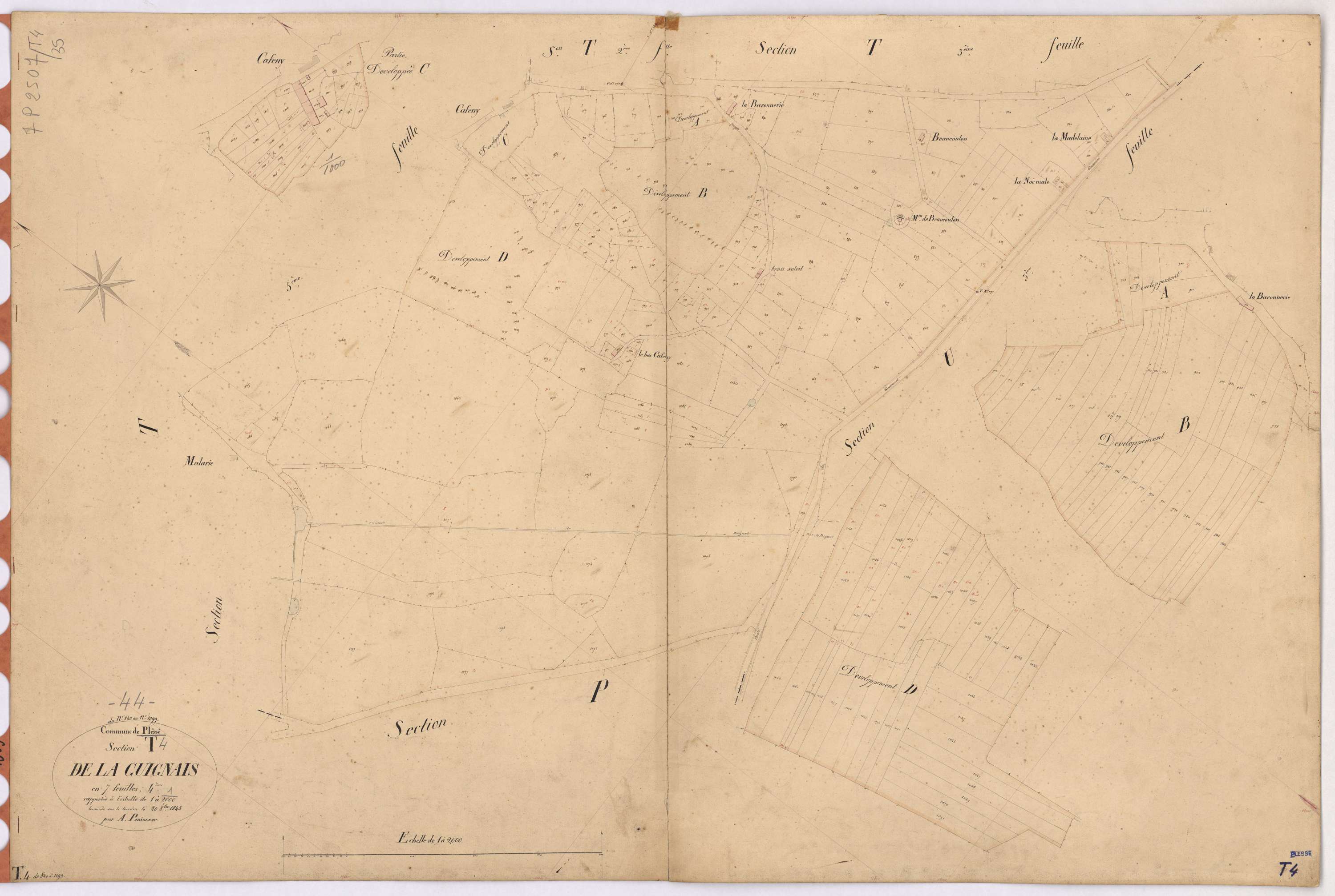 Plessé - Section T4 Guignais (section de La) ; 840-1099