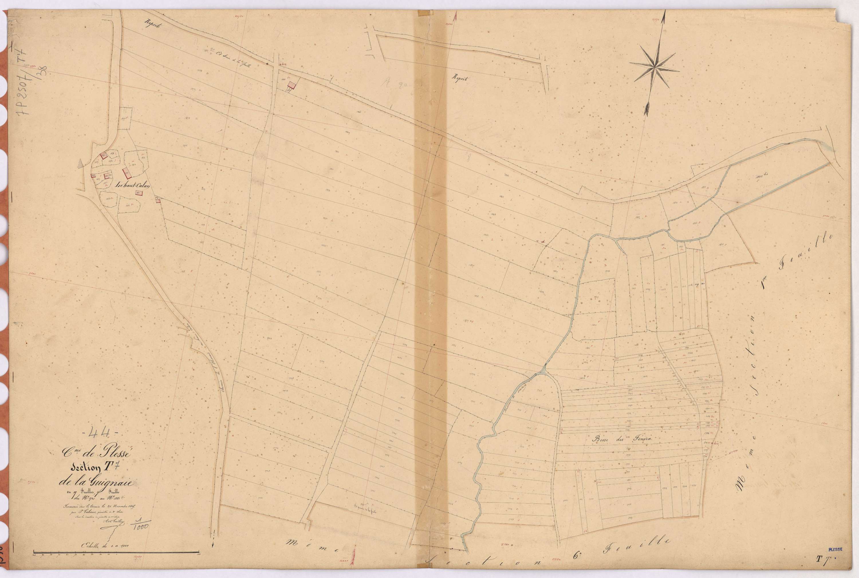 Plessé - Section T7 Guignais (section de La) ; 1721-1881