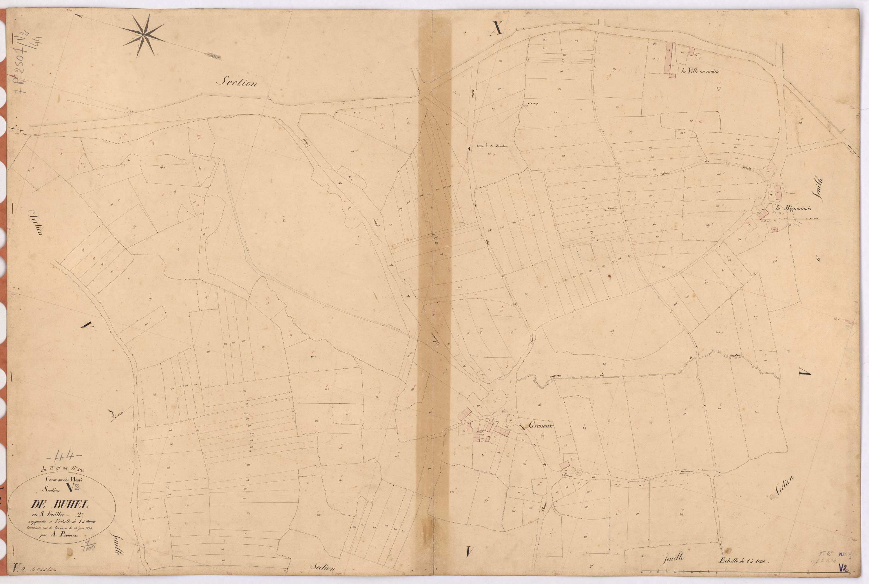 Plessé - Section V2 Buhel (section de) ; 175-434