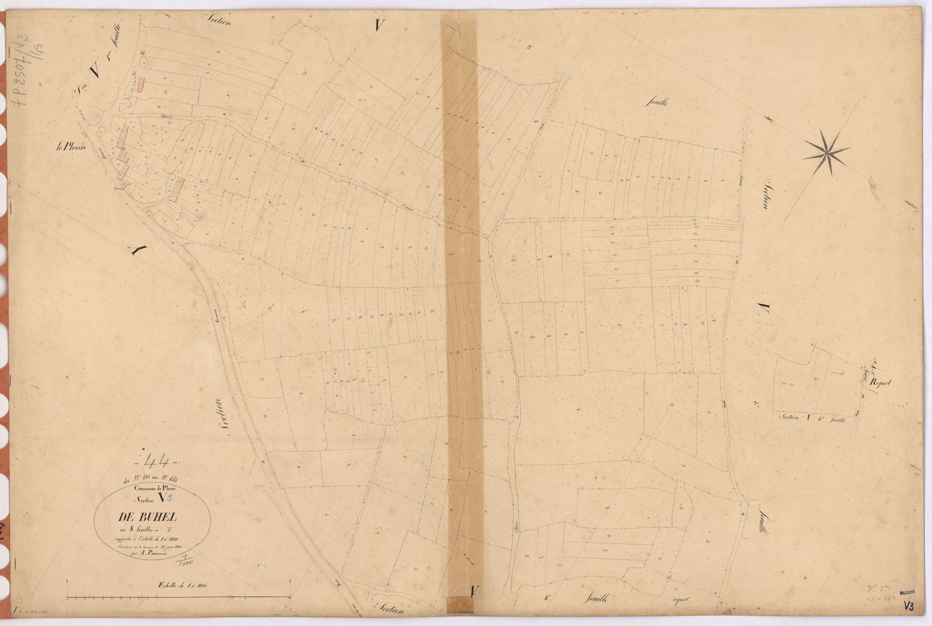 Plessé - Section V3 Buhel (section de) ; 435-662