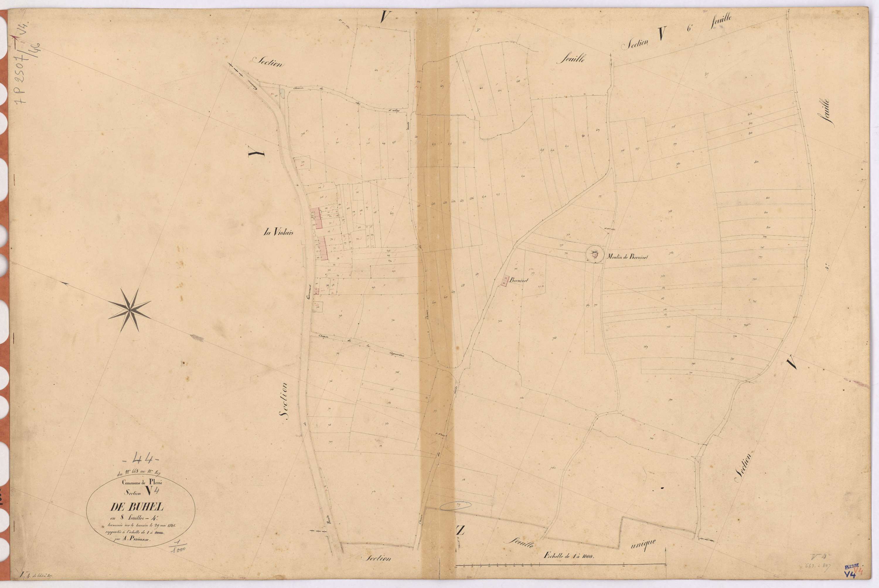 Plessé - Section V4 Buhel (section de) ; 663-807