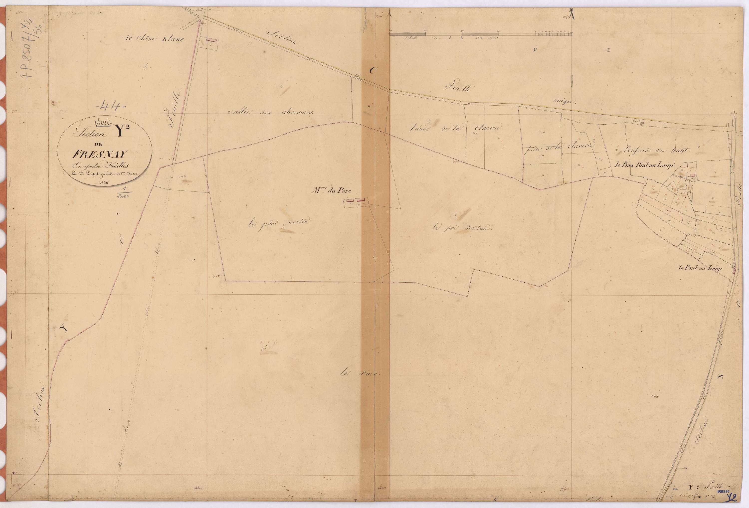 Plessé - Section Y2 Fresnay (section de) ; 66-121