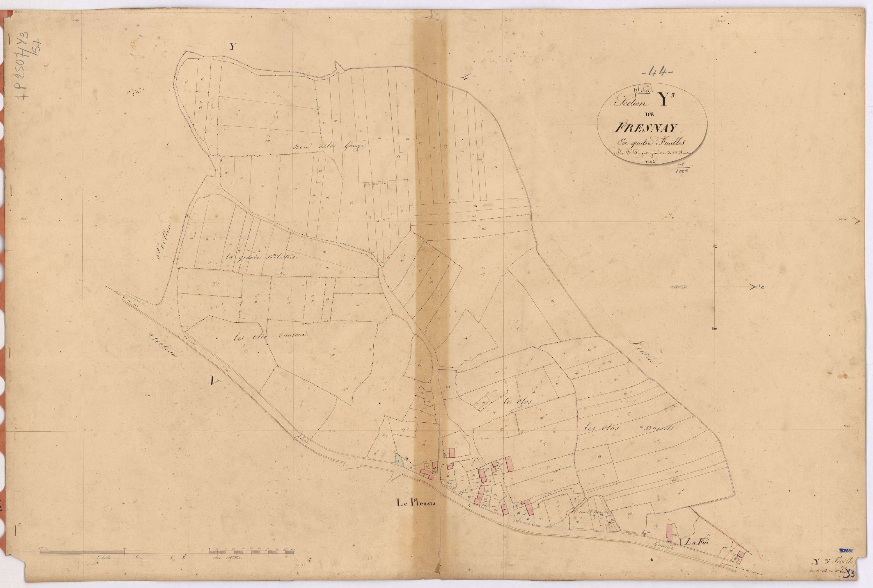 Plessé - Section Y3 Fresnay (section de) ; 122-271