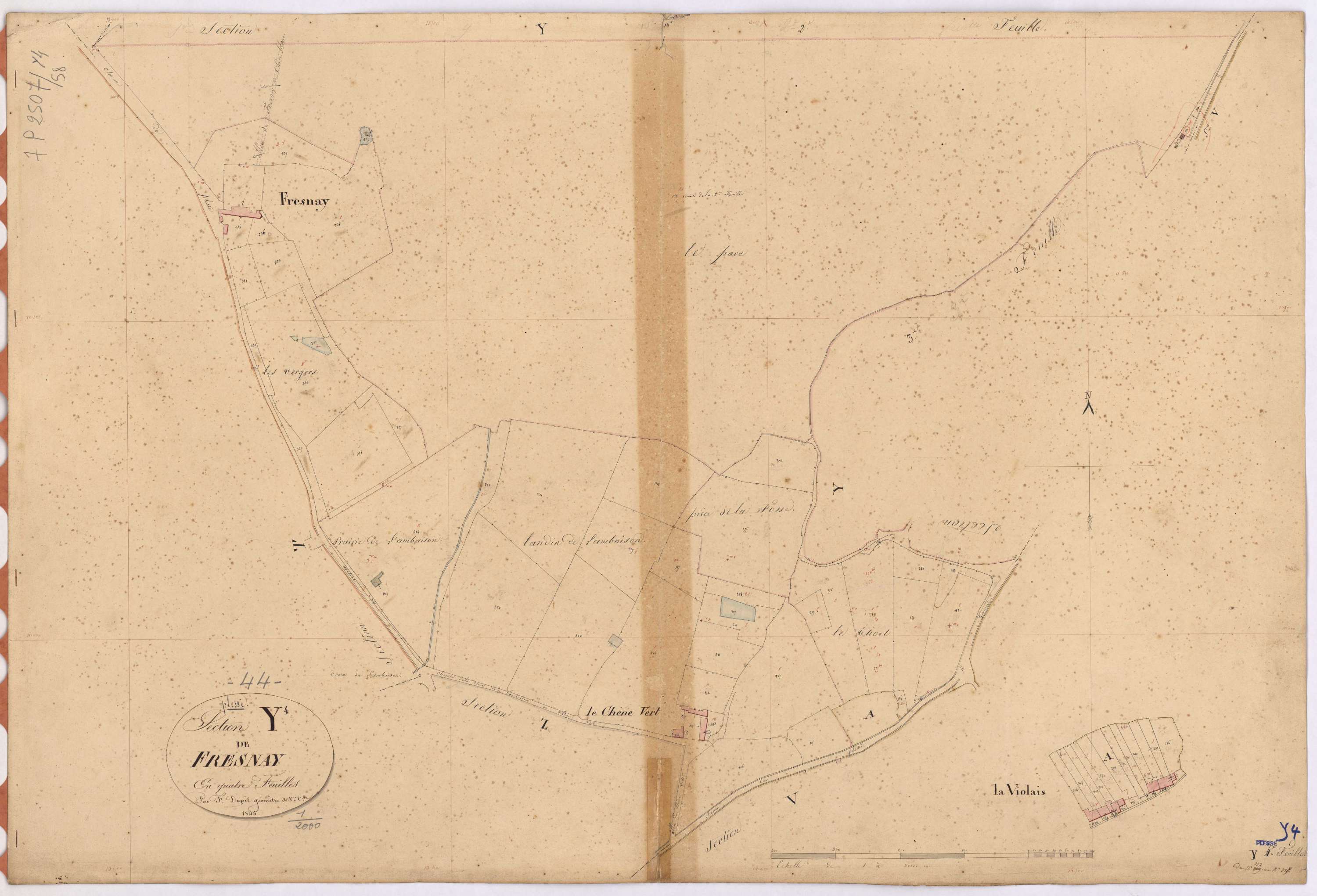 Plessé - Section Y4 Fresnay (section de) ; 272-339