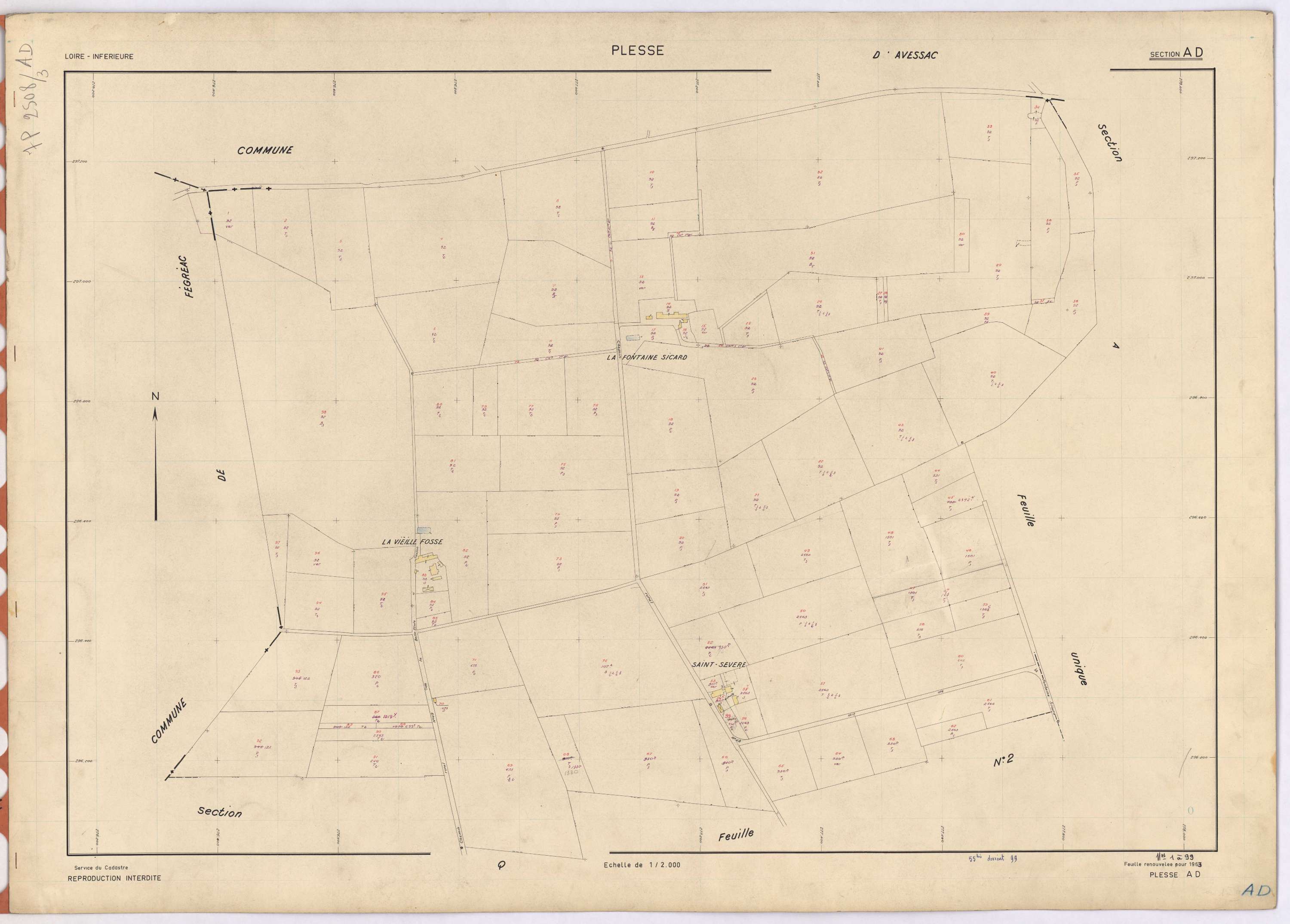 Plessé - Section AD 1-99
