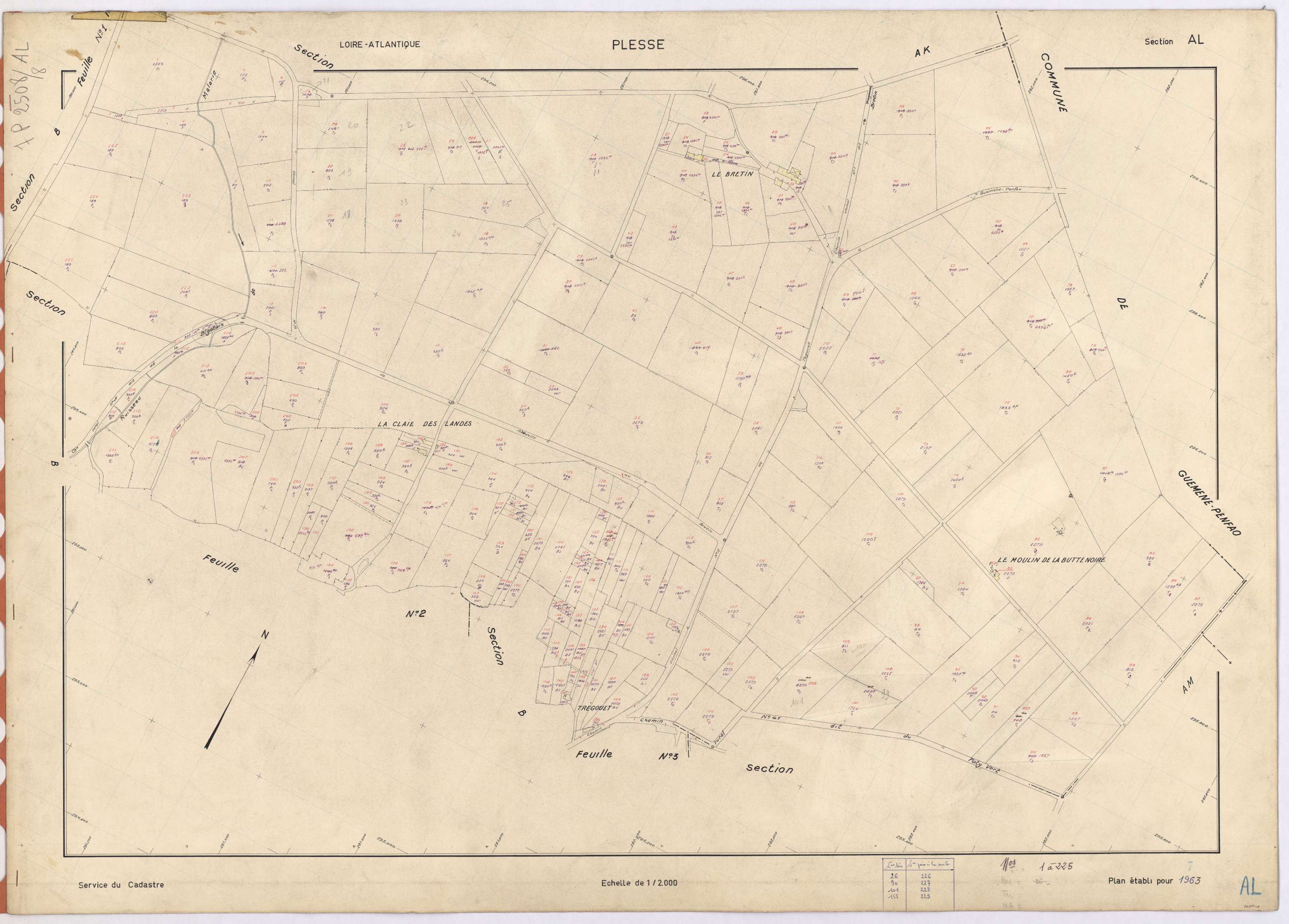 Plessé - Section AL 1-225