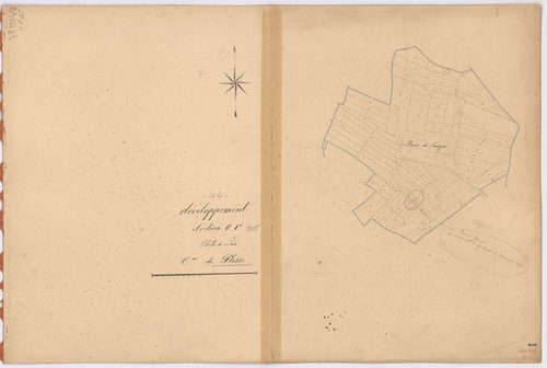 Plessé - Section O1 (développement) Tressé (section de) ; 1-339 ; développement de diverses parcelles