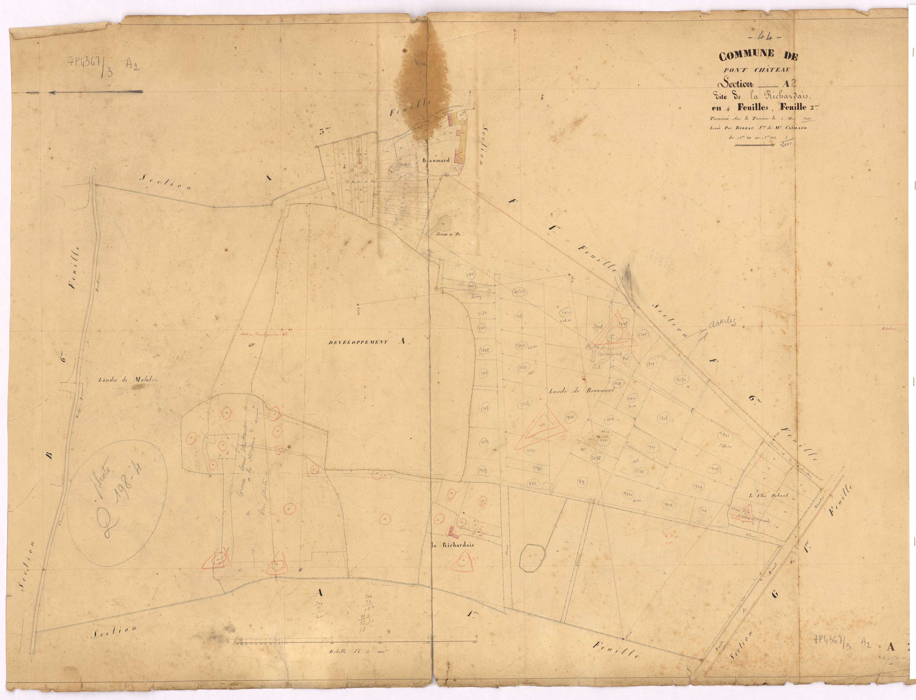 Pontchâteau - Section A2 Richardais (section de La) ; 20-333