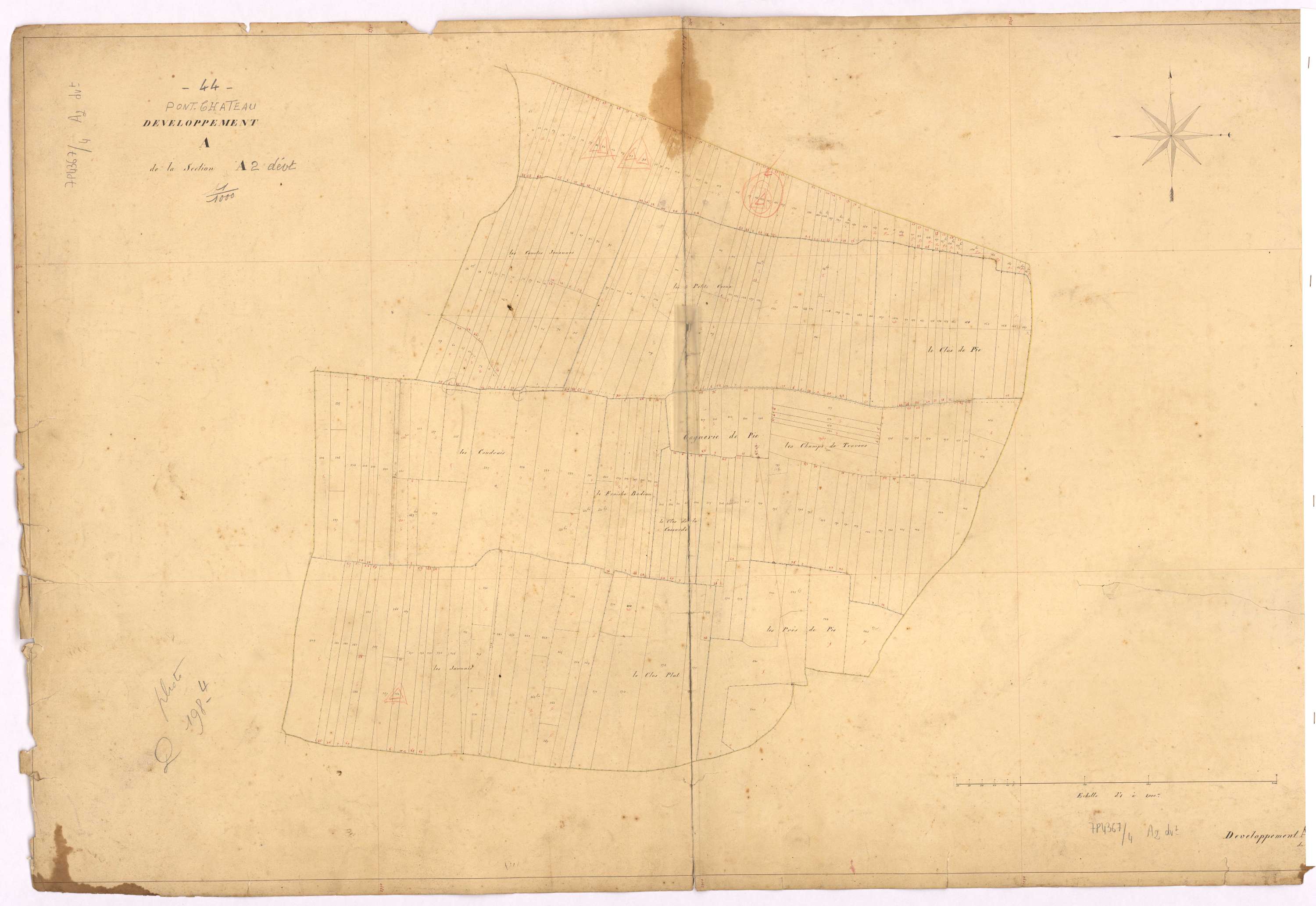 Pontchâteau - Section A2 (développement) Richardais (section de La) ; 20-333 ; développement du polygône A