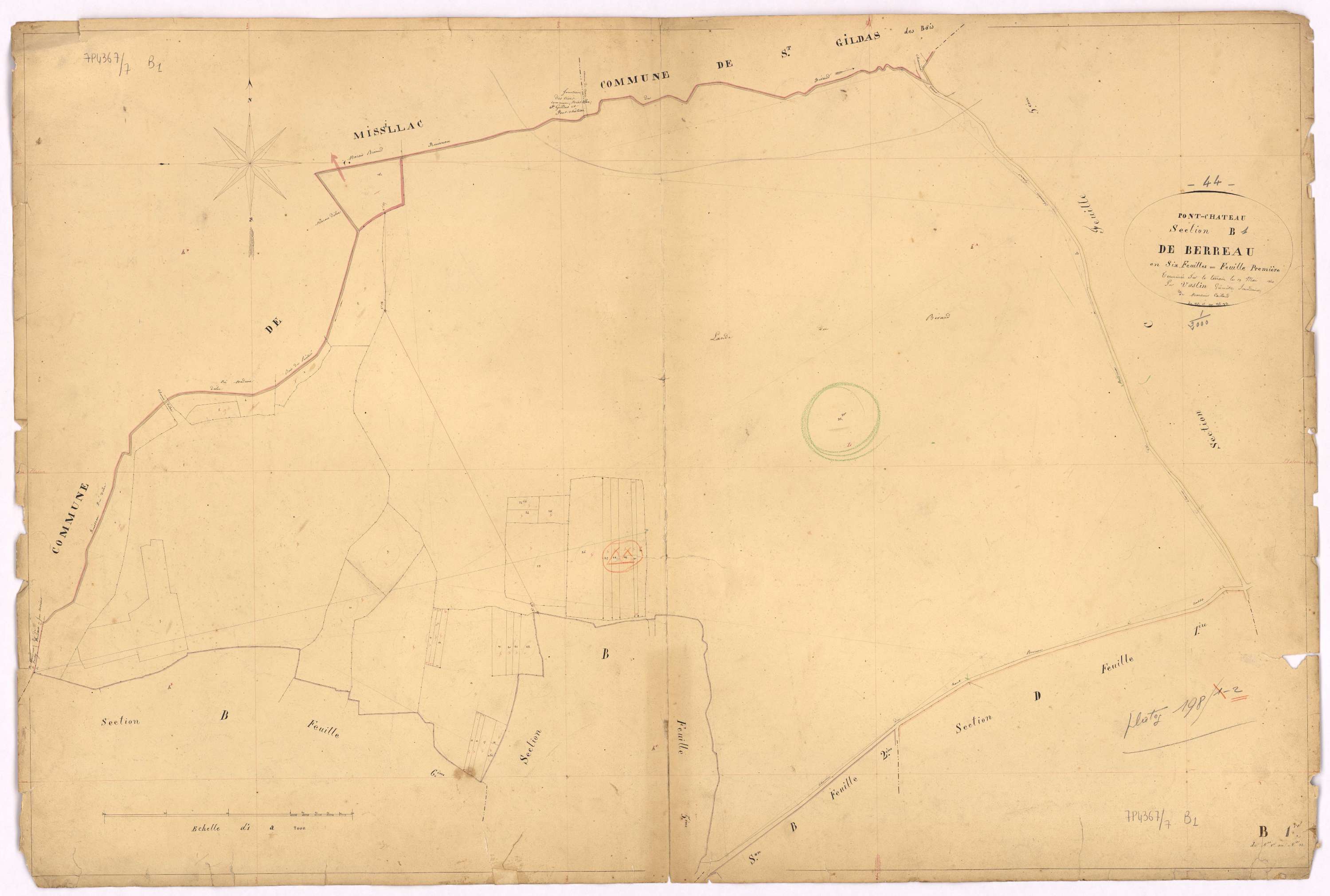 Pontchâteau - Section B1 Berreau (section de) ; 1-32