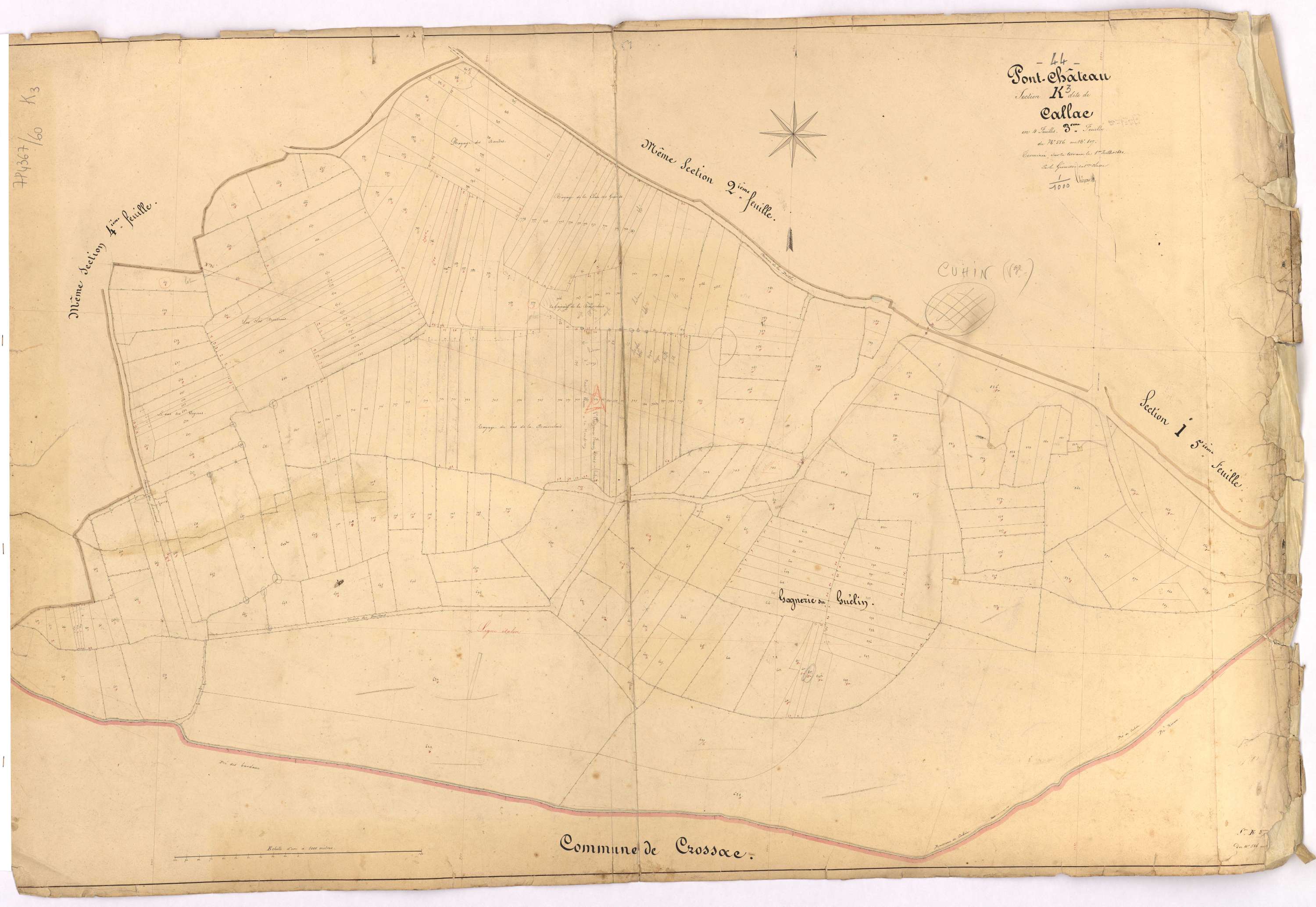 Pontchâteau - Section K3 Callac (section de) ; 556-807