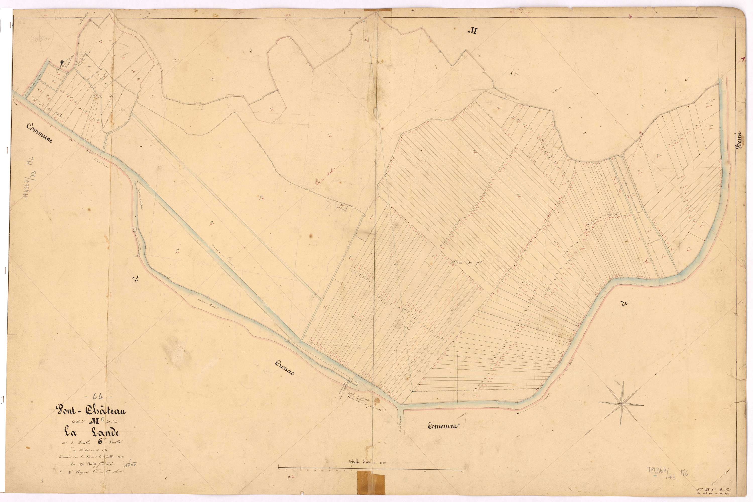 Pontchâteau - Section M6 Lande (section de La) ; 1741-1925
