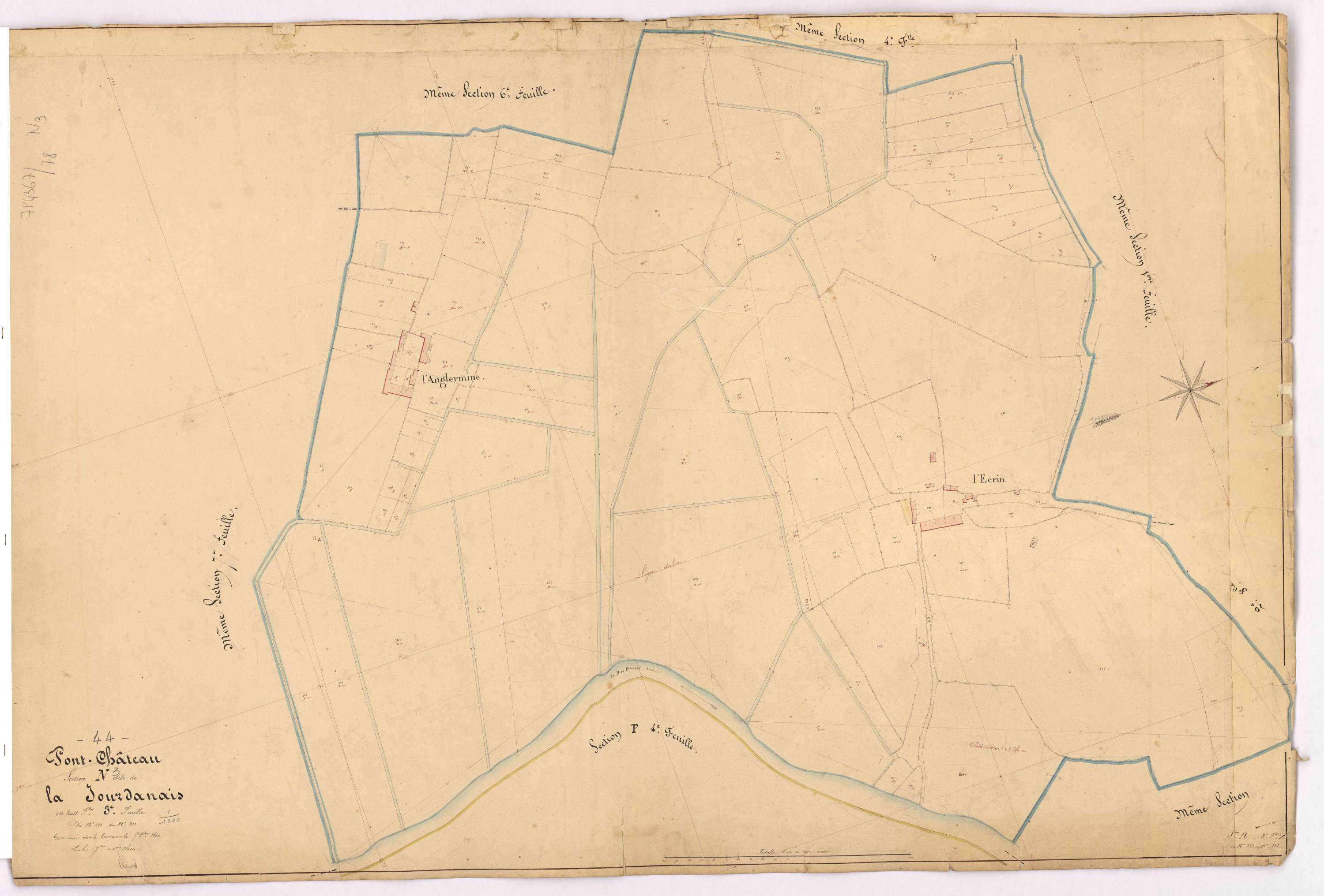 Pontchâteau - Section N3 Jourdanais (section de) ; 224-313