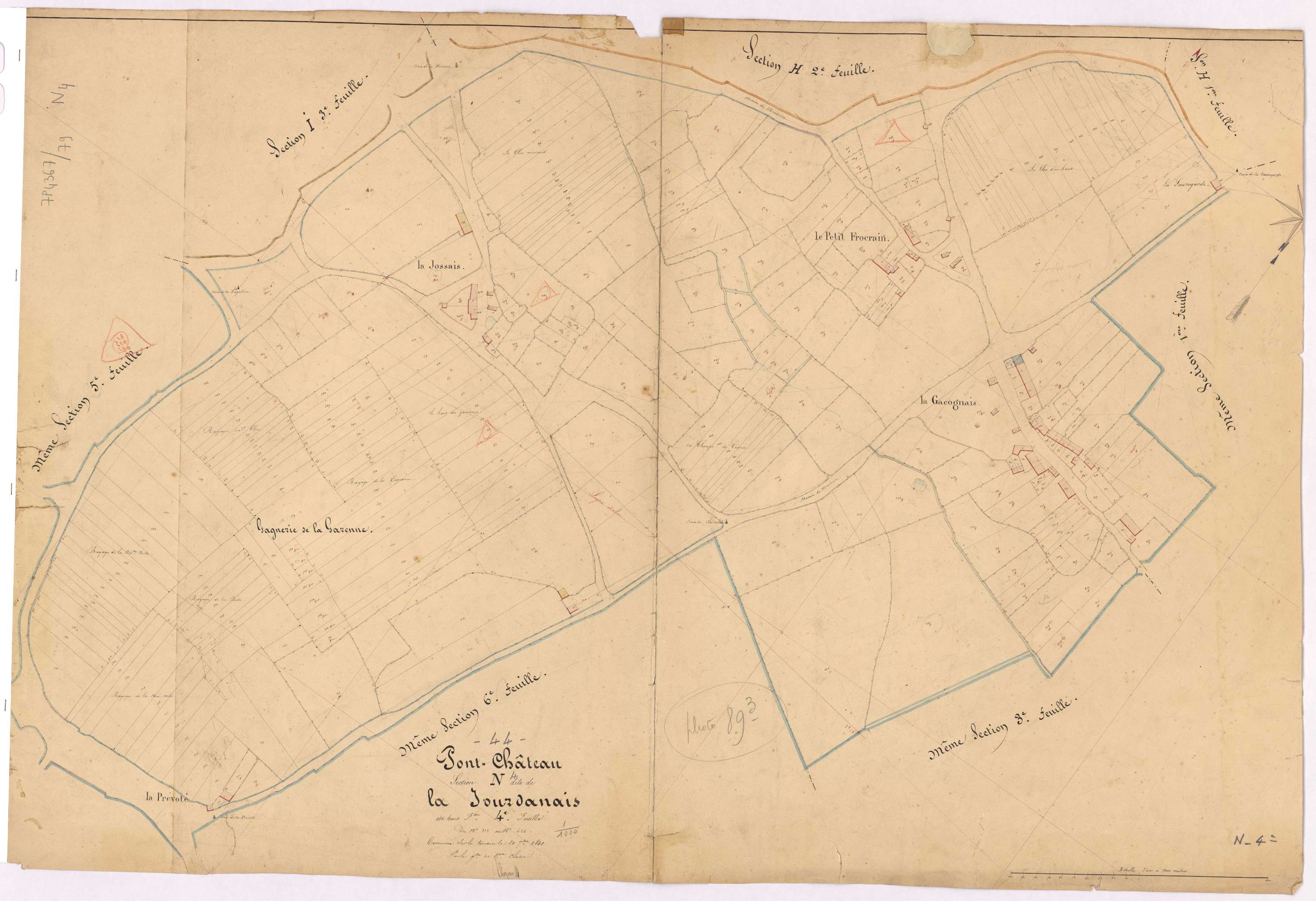 Pontchâteau - Section N4 Jourdanais (section de) ; 314-624