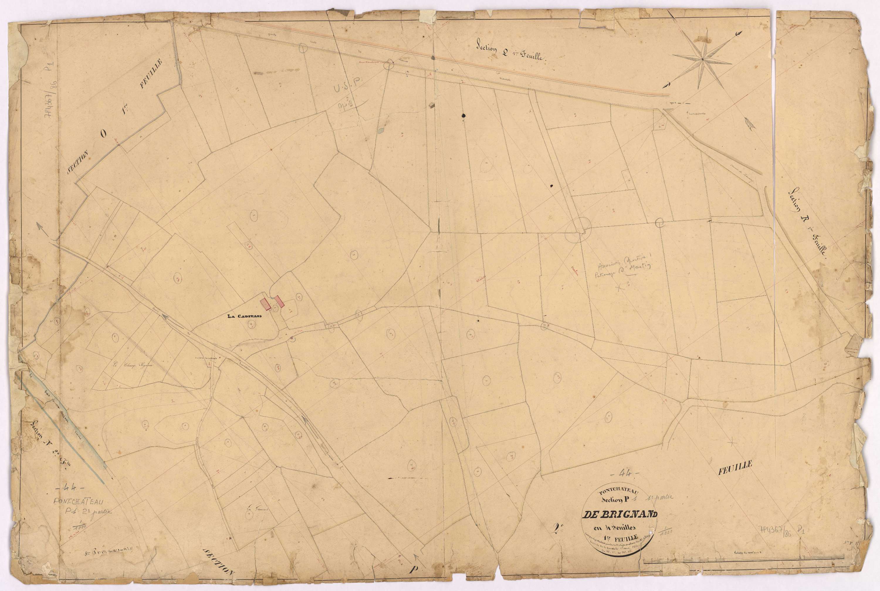 Pontchâteau - Section P1 Brignand (section de) ; 1-85