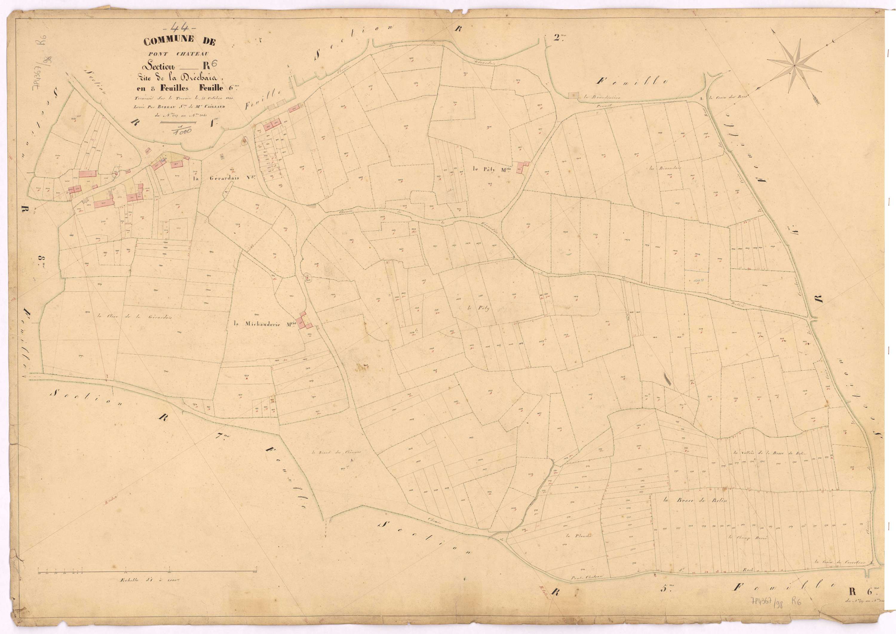 Pontchâteau - Section R6 Dréchais (section de La) ; 1727-2041