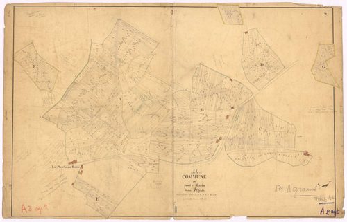 Pont-Saint-Martin - Section A2 (développement) Rairie (section de La) ; développement des polygônes A à H