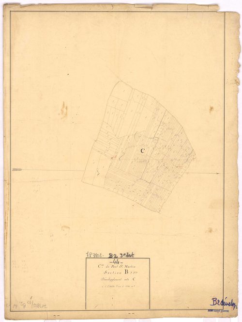 Pont-Saint-Martin - Section B2 (développement) Champ-Siôme (section du) ; développement de la partie C