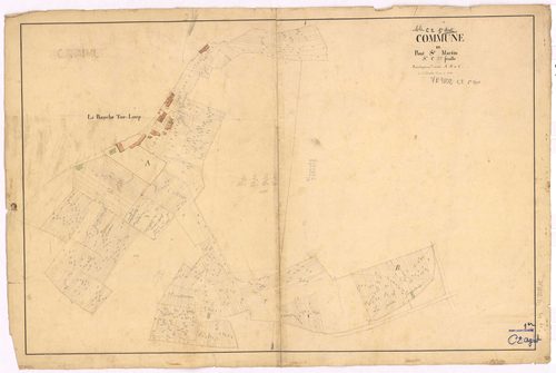 Pont-Saint-Martin - Section C1 (développement) Landes (section des) ; développement du village de La Bauche-Tue-Loup