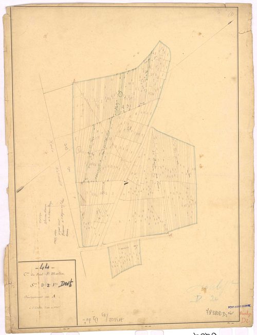Pont-Saint-Martin - Section D2 (développement) Haute-Gobinière (section de La) ; développement de la partie A