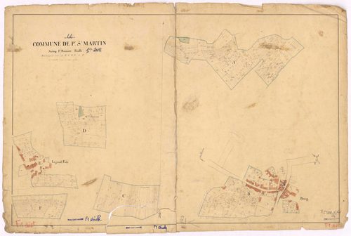 Pont-Saint-Martin - Section F1 (développement) Bourg (section du) ; développement des parties A à F