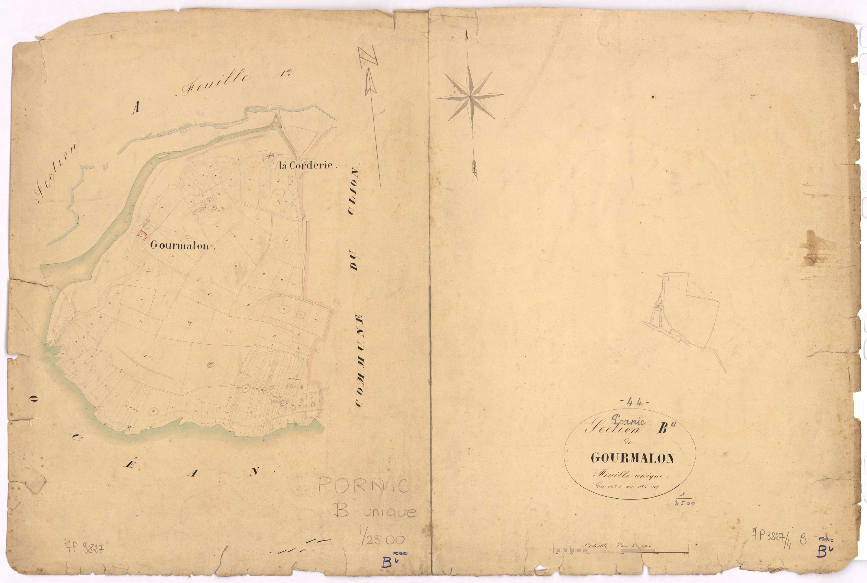 Pornic - Section B Gourmalon (section de) ; 1-115