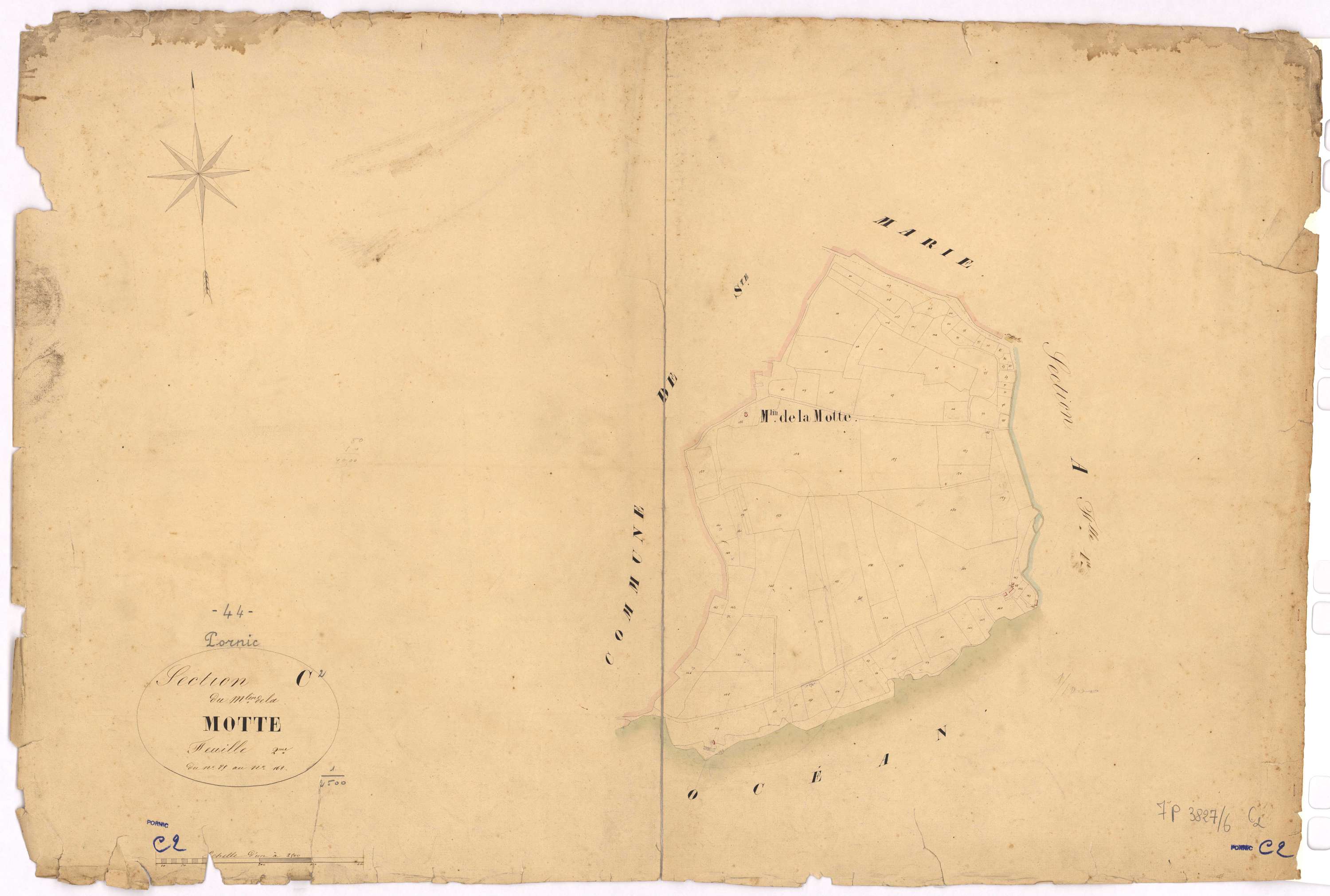 Pornic - Section C2 Motte (section de La) ; 85-168