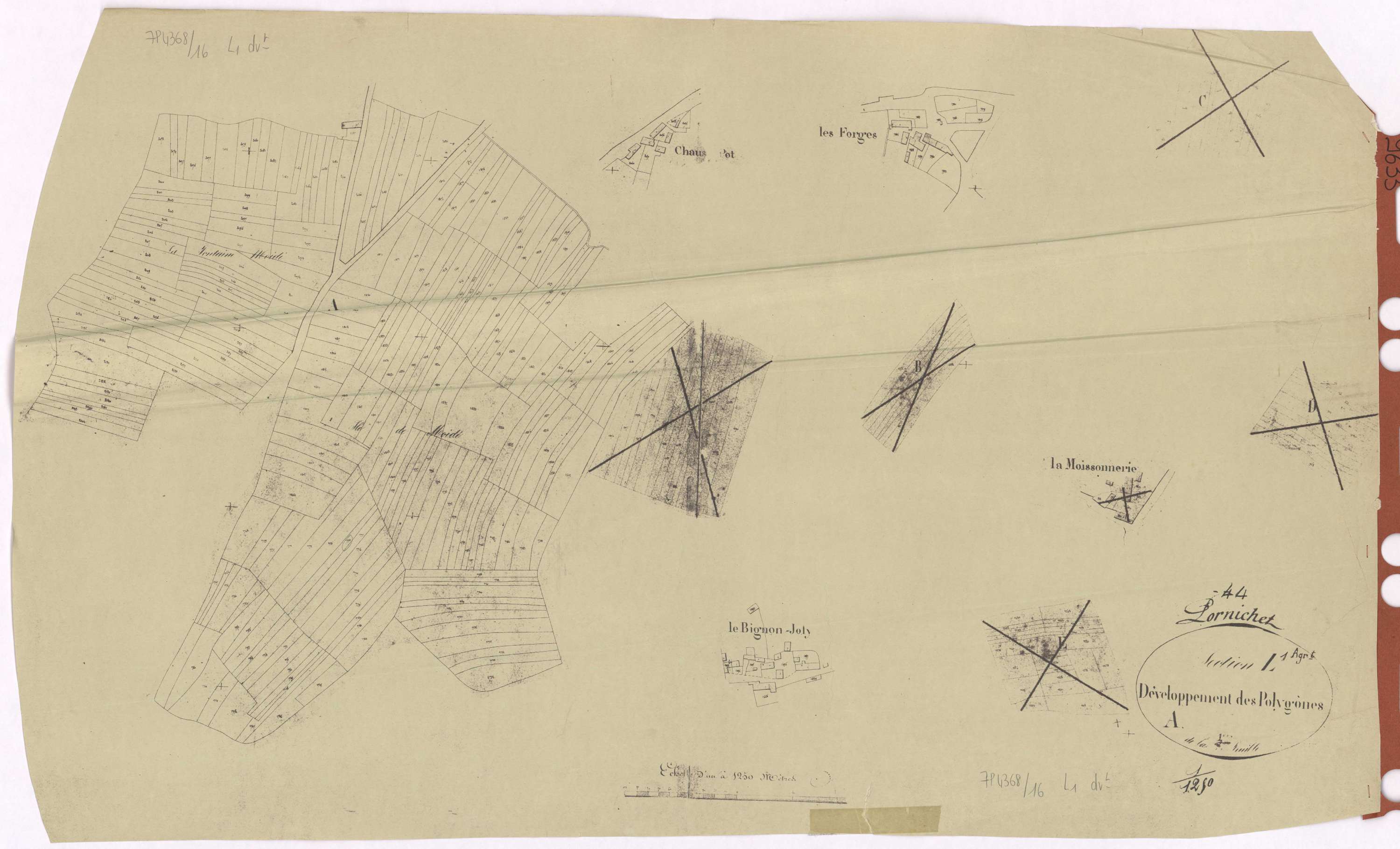 Pornichet - Section L1 (développement) Forges (section des) ; développement des villages des Forges, de Chausse-Pot, du Bignon-Joly et de diverses parcelles
