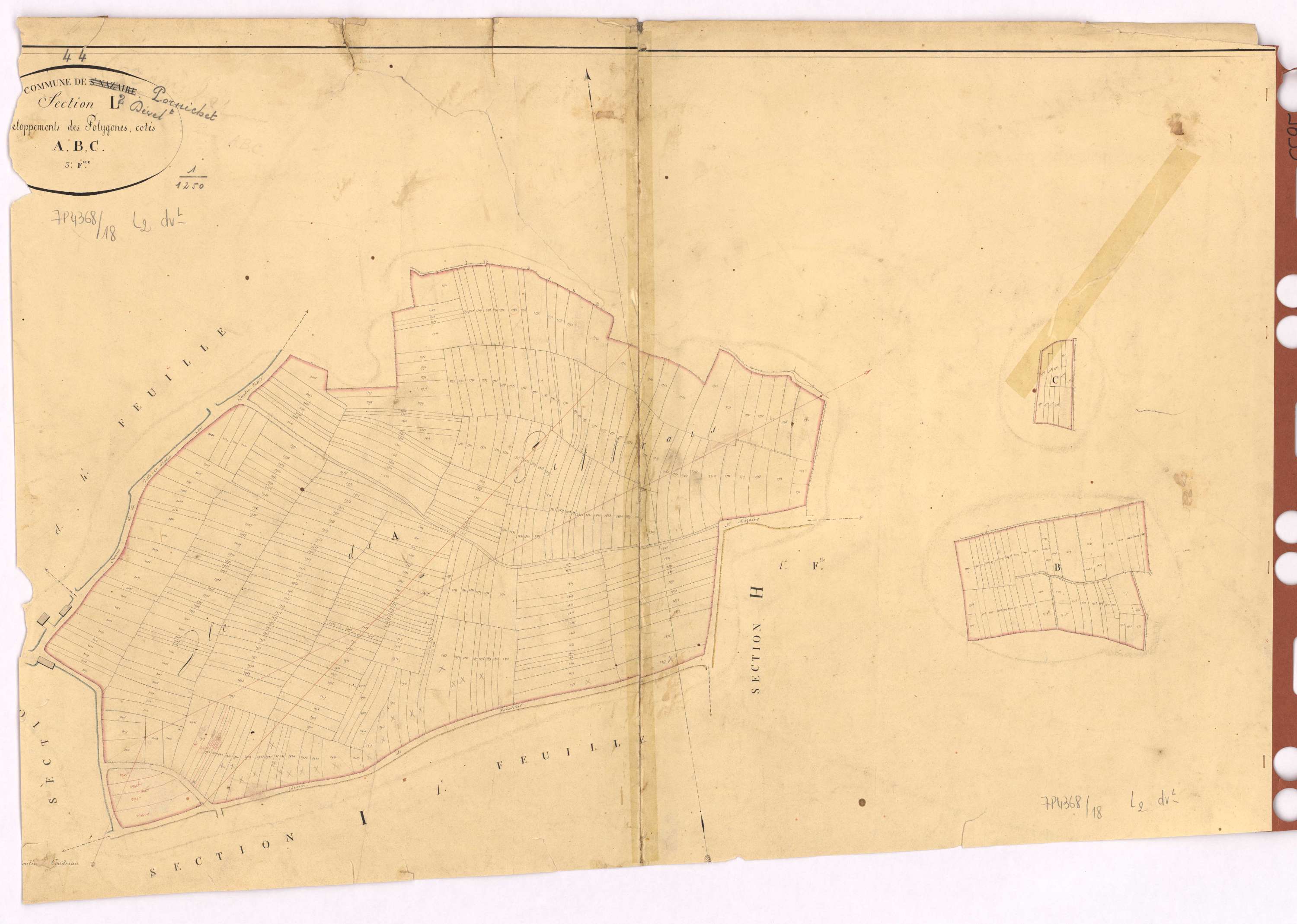 Pornichet - Section L2 (développement) Forges (section des) ; développement des polygônes A, B et C