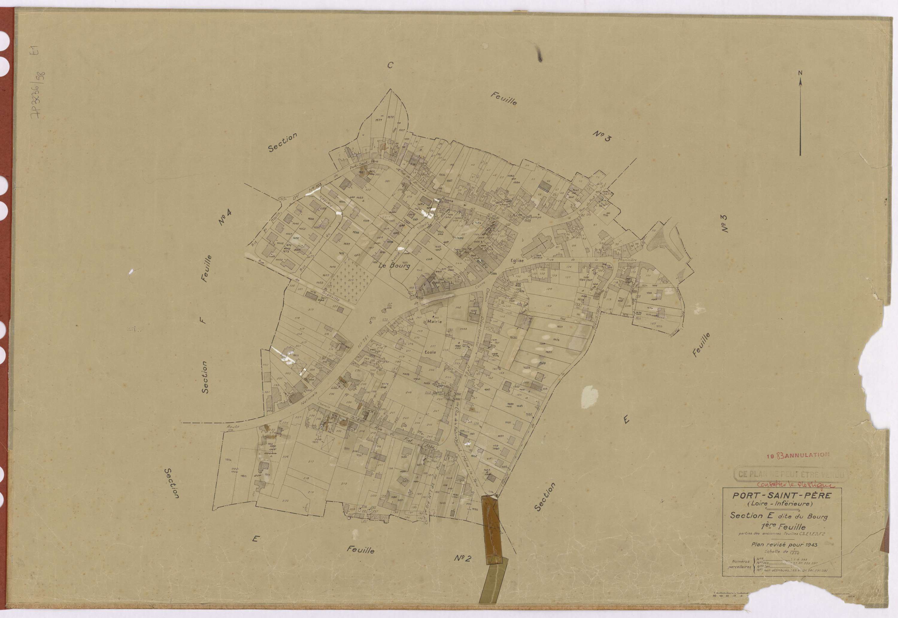 Port-Saint-Père - Section E1 Bourg (section du) ; 1-383