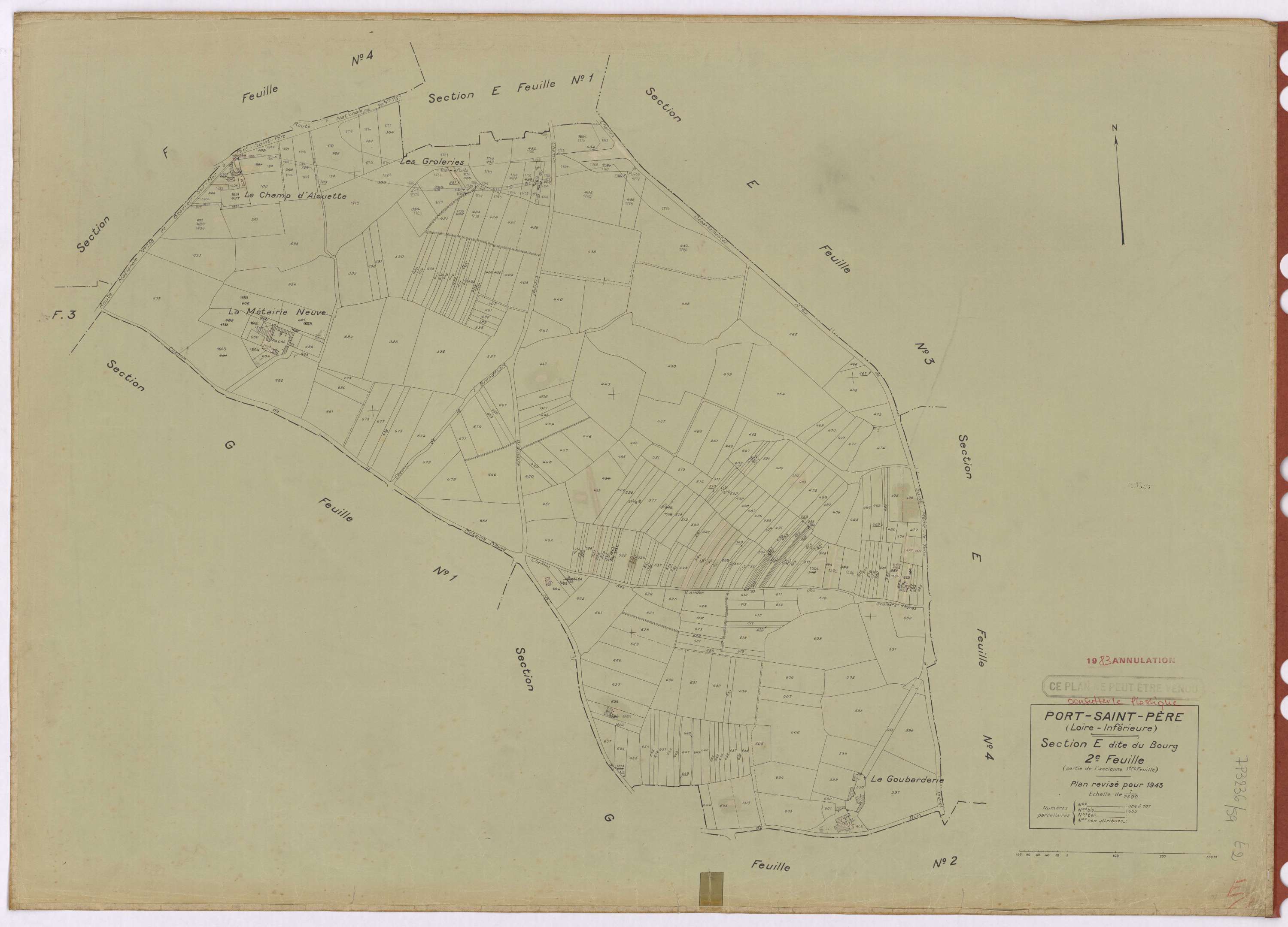 Port-Saint-Père - Section E2 Bourg (section du) ; 384-707